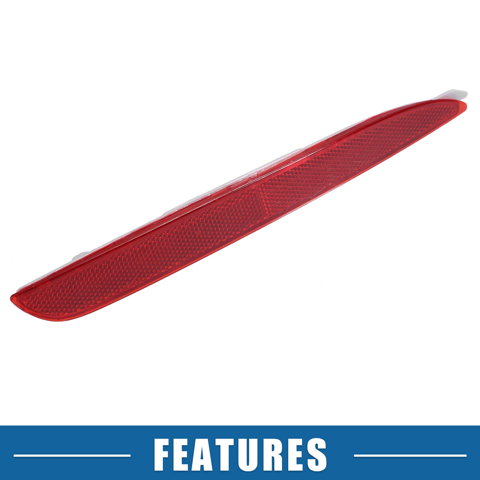 A Absopro Car Rear Left Right Bumper Reflector Bff4-51-5L0A Bff4-51-5M0A For Mazda 3 Bl 2009-2013 Plastic Red (Set Of 2)