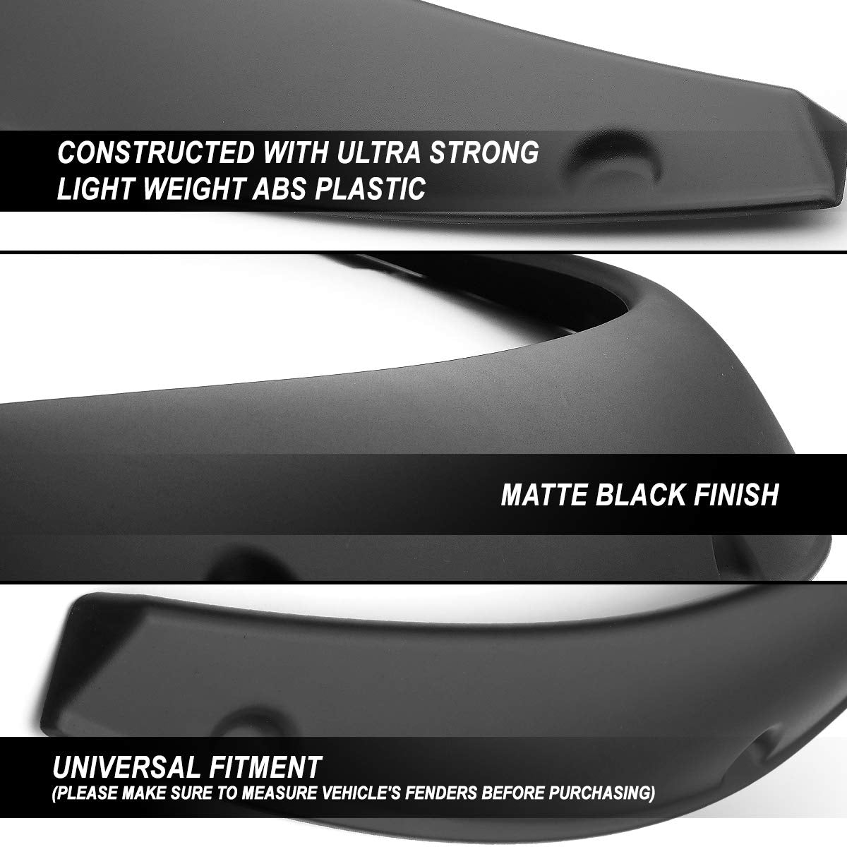 Auto Dynasty 4 Pcs Set OE Style Wheel Cover Fender Flares Compatible with 99-04 Ford F250/F350 Super Duty Styleside