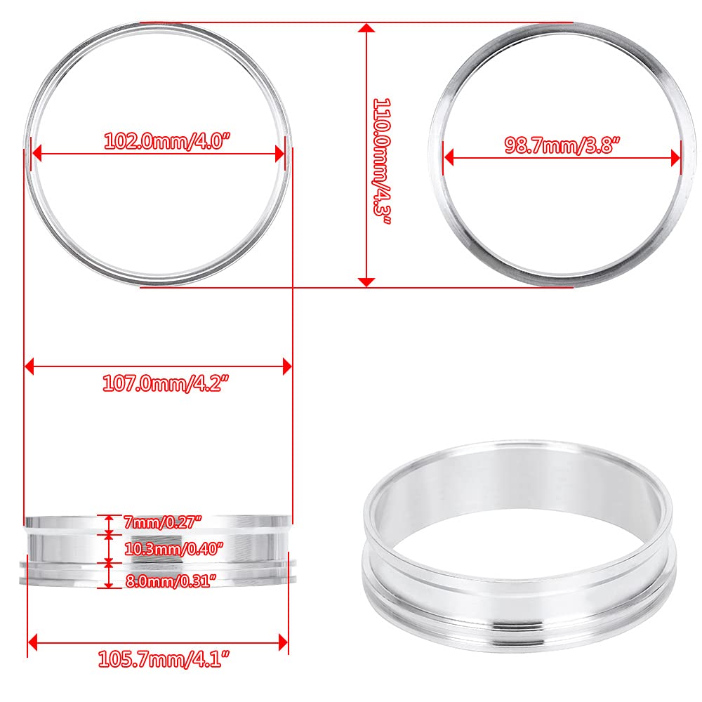 Pqy 4 Inch Aluminum Quick Release V Band Clamp With Flange Intake Intercooler Pipe Clamp Throttle Union Sleeve