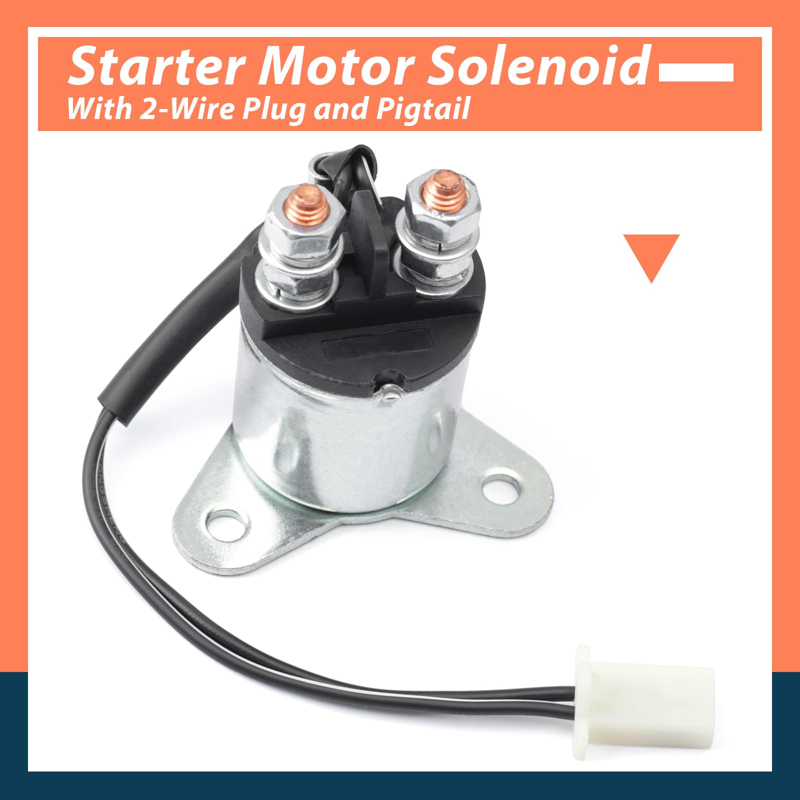 Lisnhlin Starter Motor Solenoid W/2-Wire Plug Pigtail Replacement for Generac GP6500E GP7500E GP8000E for A-ipower SUA9000E SUA1