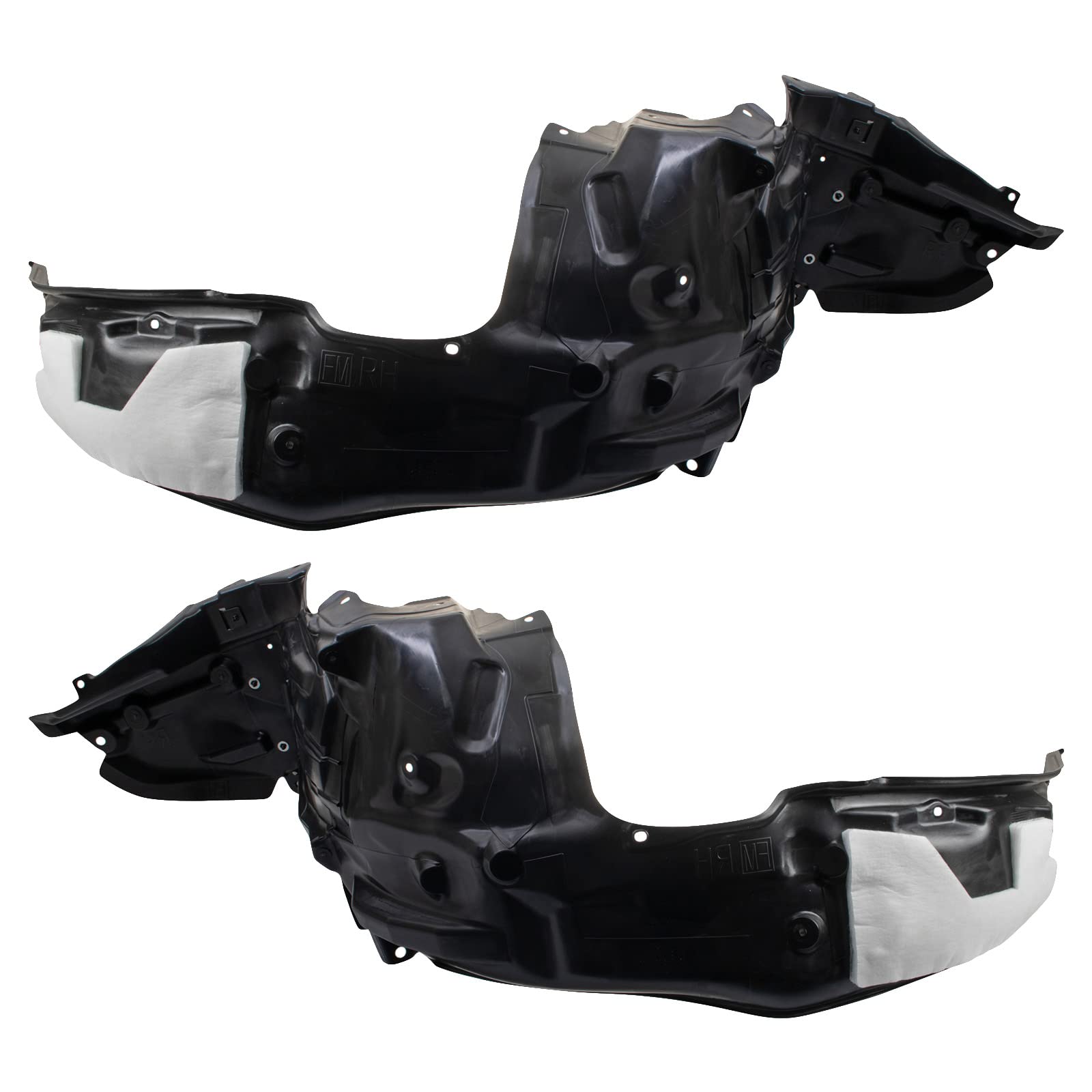Trq Inner Fender Liner Set Compatible With 2014-2018 Subaru Forester Su1248127 Su1249127