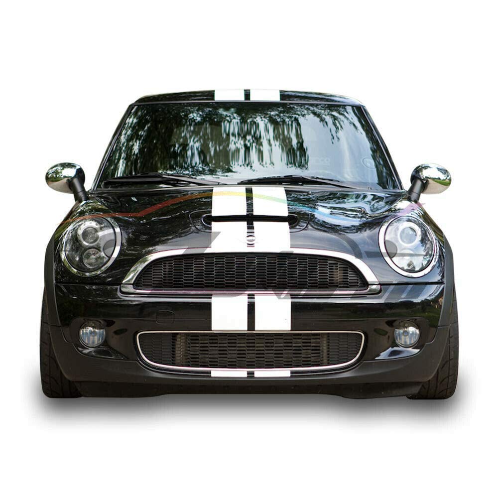 Ezautowrap Free Tool Kit 8'' Wide 10Ft Long Gloss Glossy Red Racing Stripes Vinyl Wrap Rally Decals Stripe Sticker