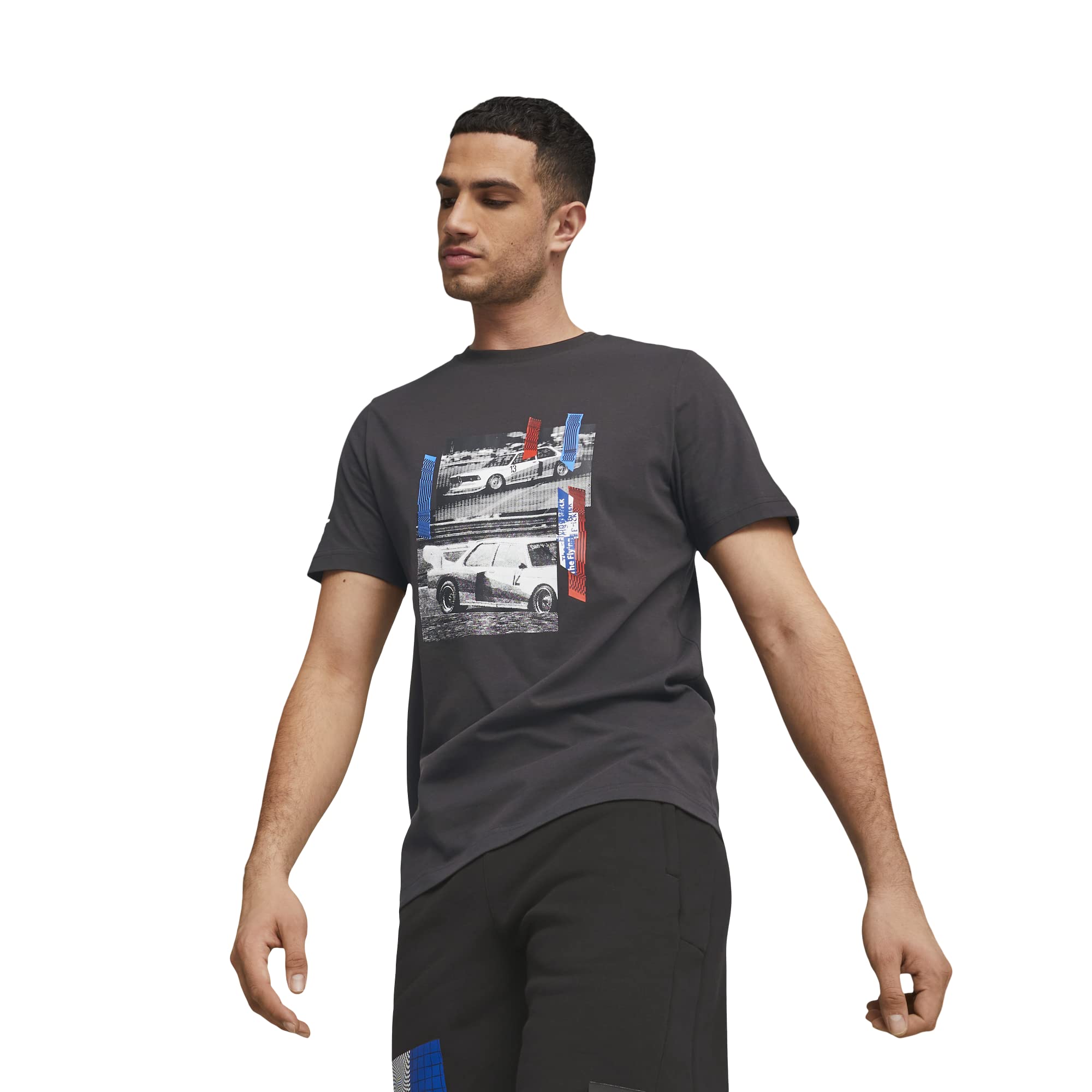 PUMA Men's Standard BMW M Motorsport Graphic Tee, Black 23, Large