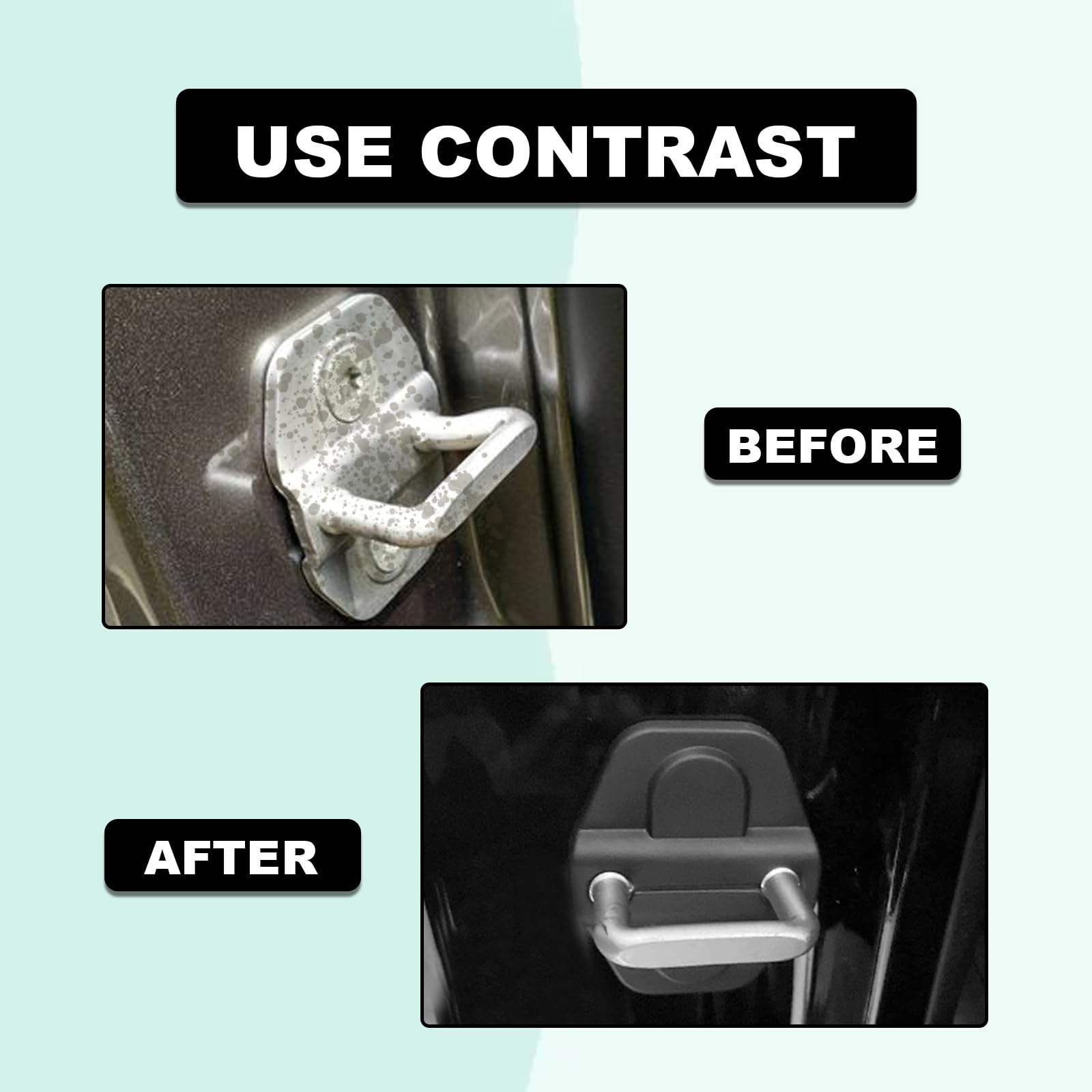 Door Lock Cover Buckle Decor Trim Compatible with 2018-2023 Jeep Wrangler JL JLU 4XE Unlimited Sahara Sports Rubicon Gladiator J