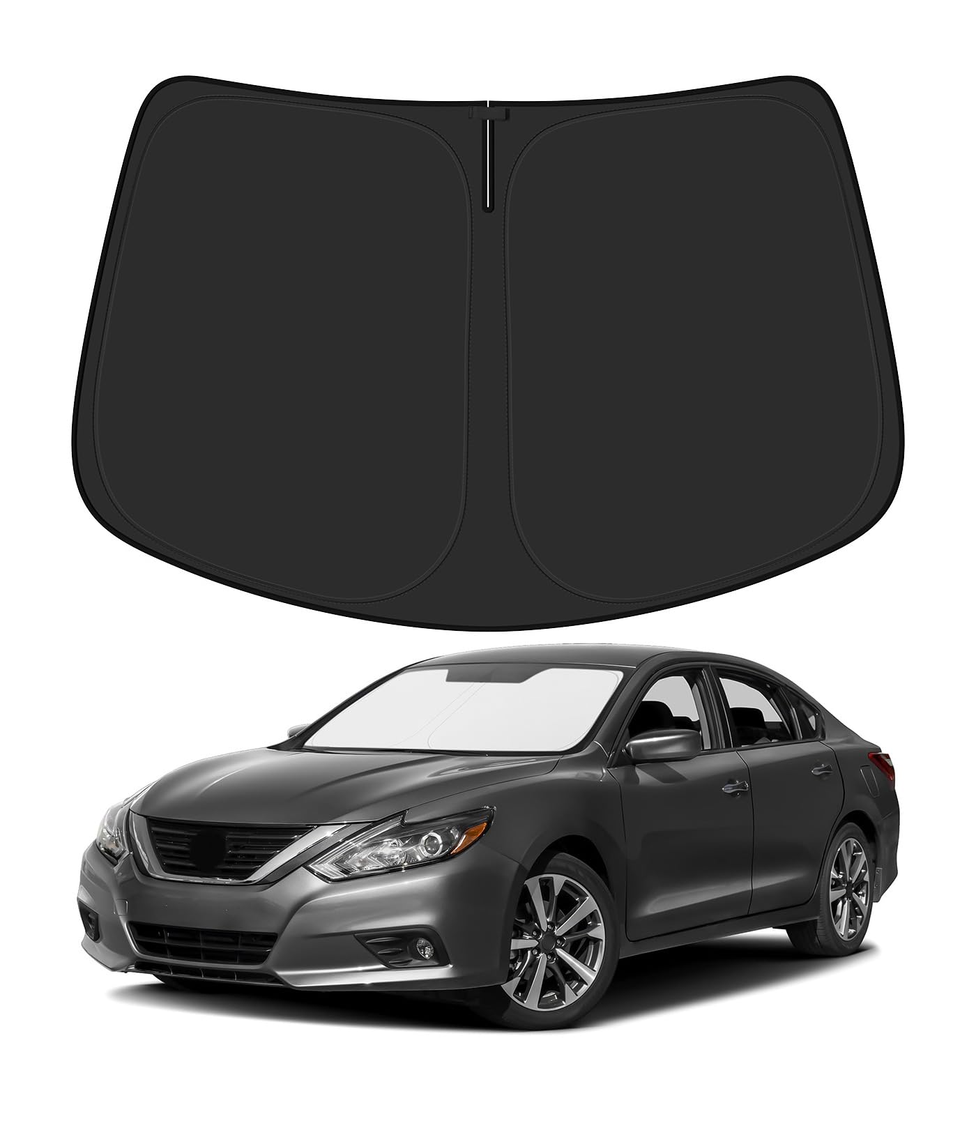 BIBLOZ Car Windshield Sun Shade for Nissan Altima 20132018 Accessories Foldable Car Sunshade Front Windshield Sun Visor PET Ref