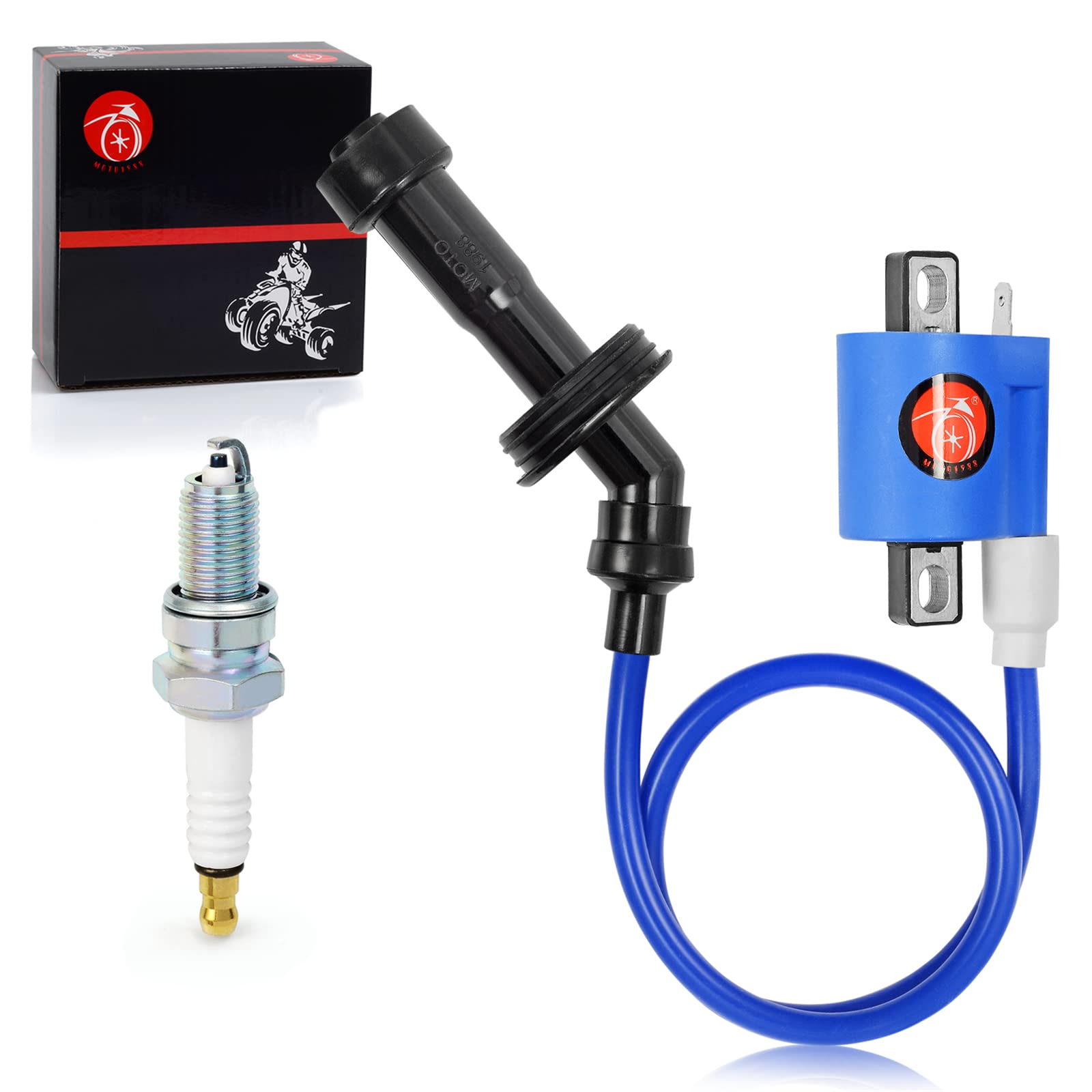 Ignition Coil & Spark Plug & Cap & Boot For Yamaha Raptor 660R Grizzly 660 Rhino 660 Yfm 660 2001-2008