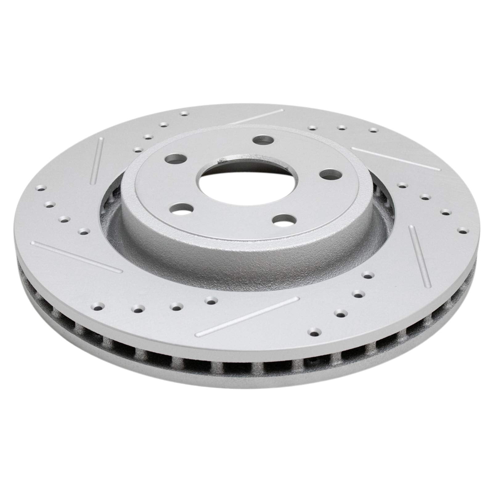 Trq Front Performance Brake Rotors Set Premium G-Coated Cross Drilled & Slotted Compatible With 2011-2022 Dodge Durango 2011-202