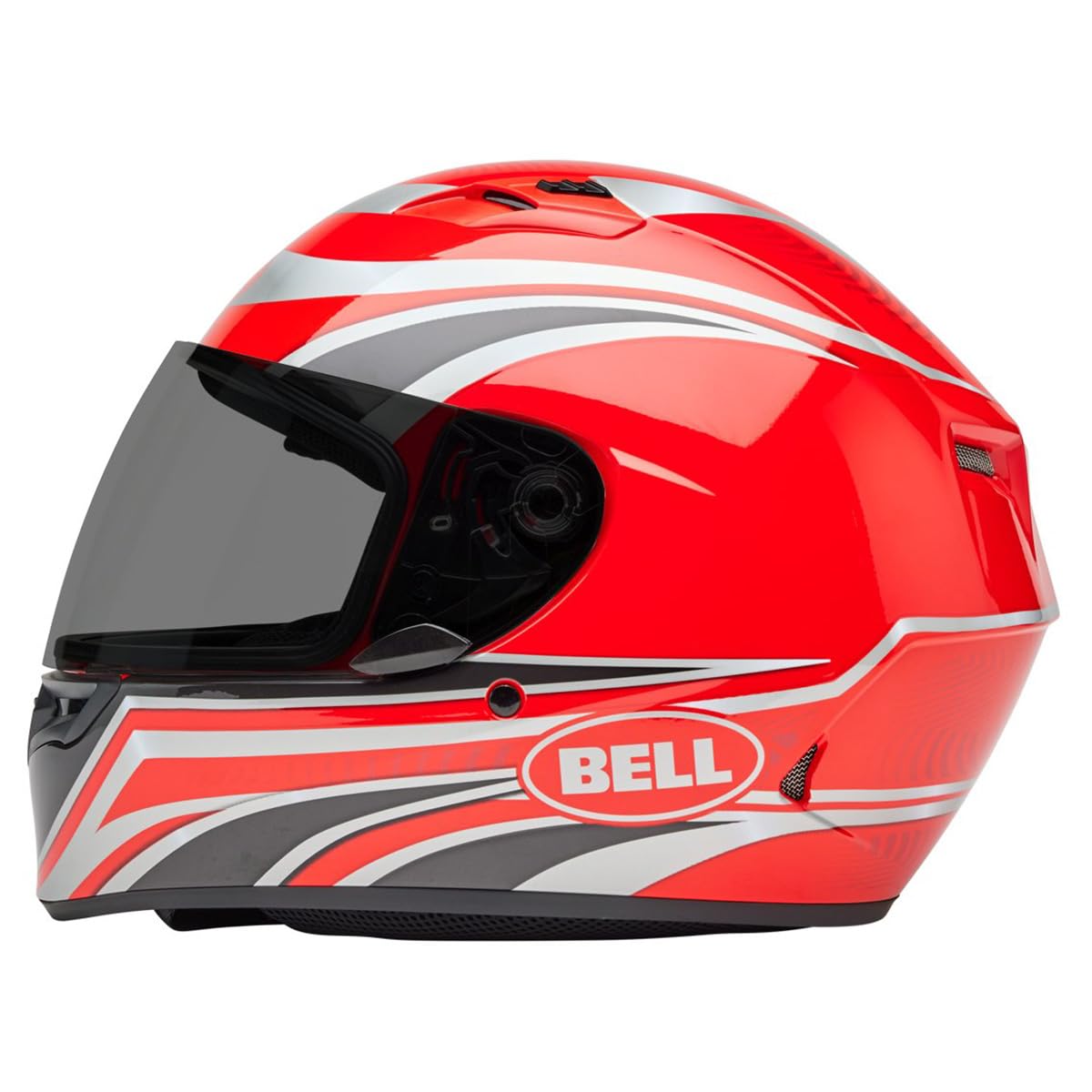 Bell Qualifier Full-Face Motorcycle Helmet (Gloss Conduit Charcoal/Candy Red - Large)
