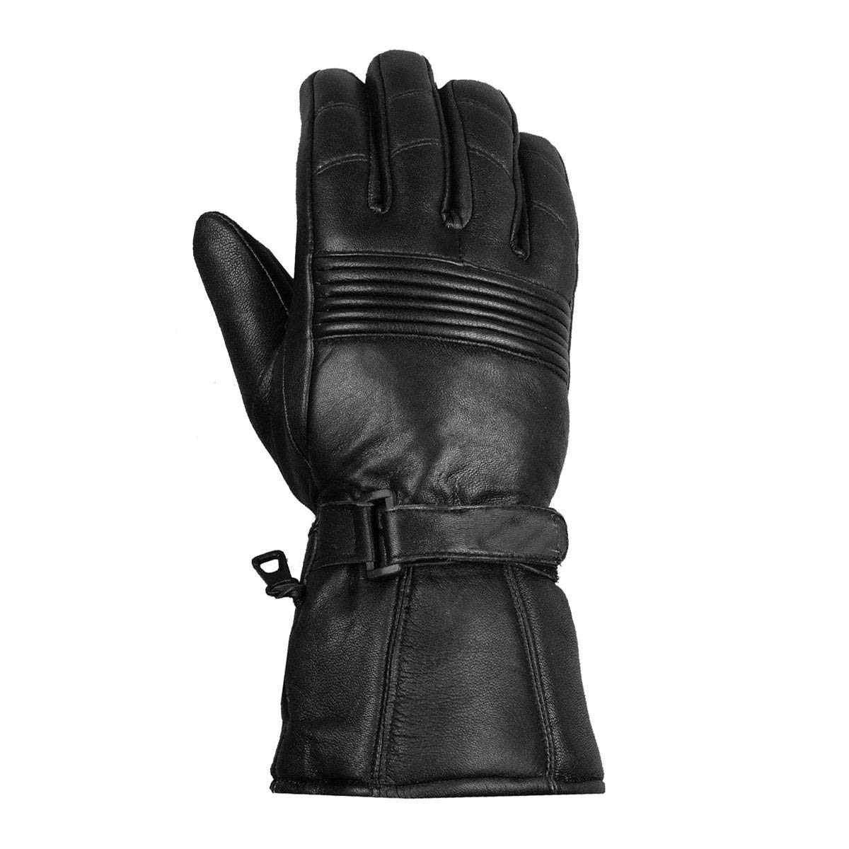 Jackets 4 Bikes Men Premium Winter Motorcycle Biker Sheep Leather Gauntlet Thinsulate Gloves XL