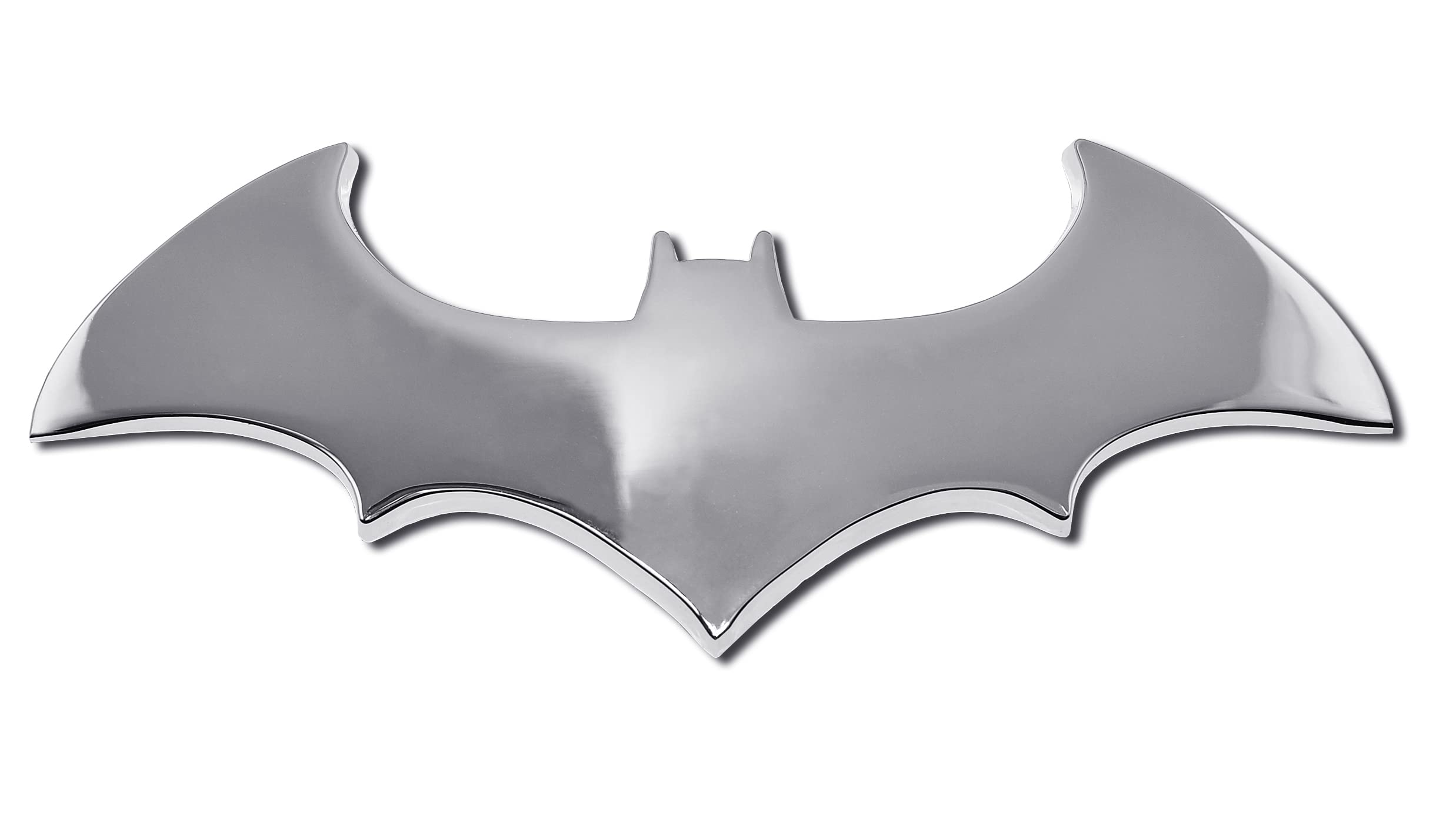 Elektroplate Officially Licensed Batman All Metal Chrome Emblem For Cars, Trucks, And All Auto | Universal Fit At 3.82'' X 2.5''