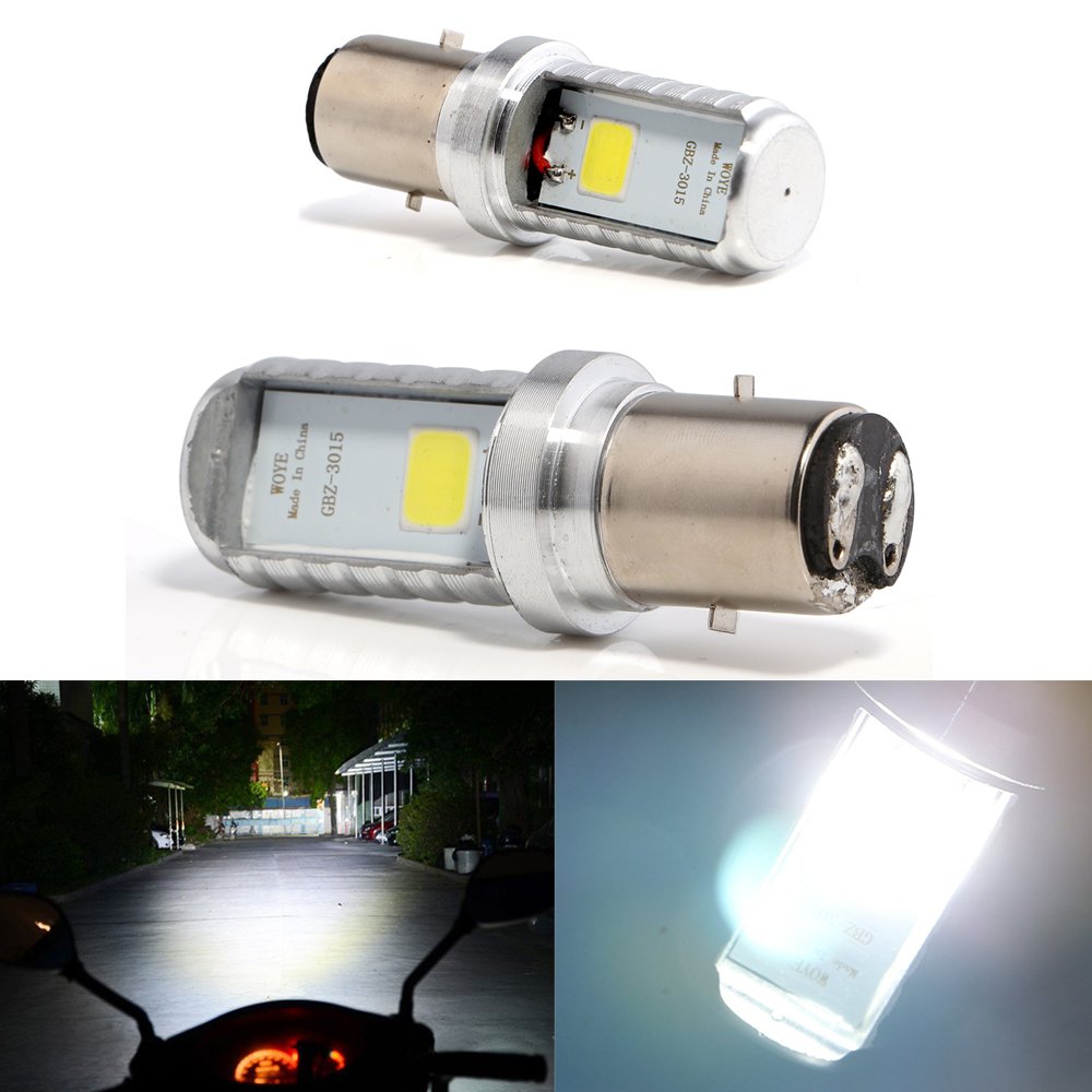 BA20D H616 COB 12W LED Aluminium Bulbs White Motorcycle Lights Bulb Backup Signal Blinker Stop Brake Tail Motorbike Light Bulbs 