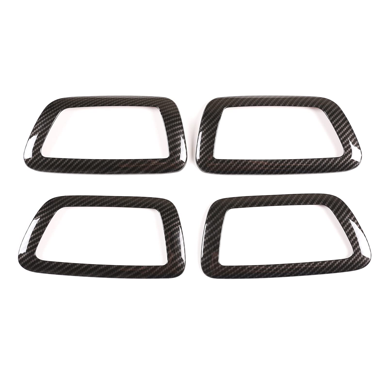 Tongsheng 4Pcs Abs Inner Car Look Interior Door Handle Panel Cover Trim Compatible With Toyota Tacoma 2016 2017 2018 2019 2020 2021 2022 2023 Interior Door Handle Frame (Black Carbon Fiber)