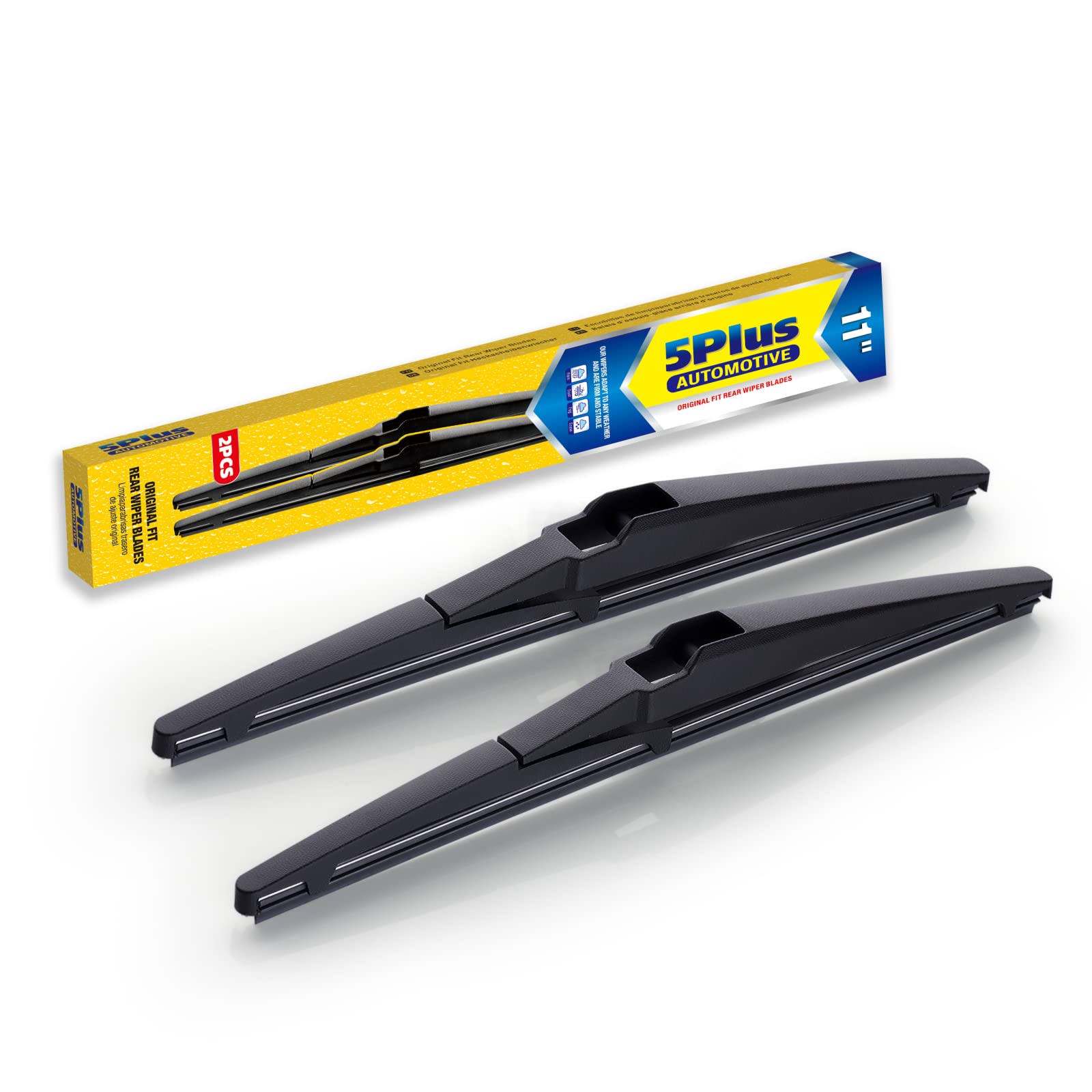 5 Plus Rear Wiper Blade 11 Inch(11-A Pack Of 2), Replacement For Jeep Grand Cherokee 22-14 /Kia Rio 22-12 Sorento 15-10 Soul 22-
