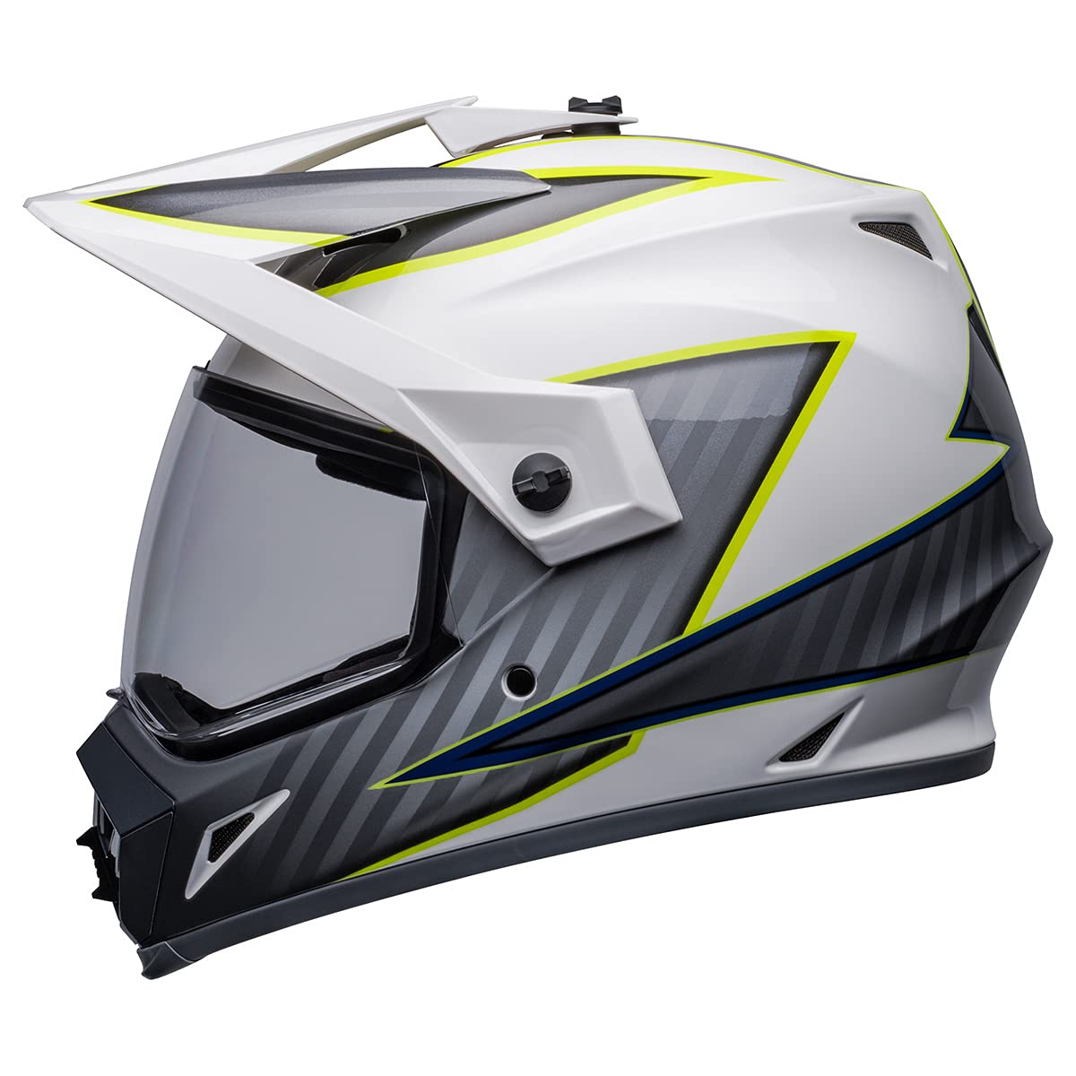 Bell Mx-9 Adventure Mips Dirt Helmet (Dalton Gloss White/Hi-Viz Yellow - Xx-Large)