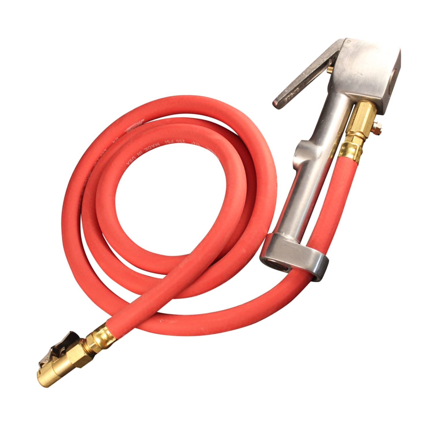 Milton 518 Analog Tire Inflator with Pressure Gauge, 5 Hose Easy Straight Clip-on Chuck, Made In USA (OSHA Compliant) 10-160 PS
