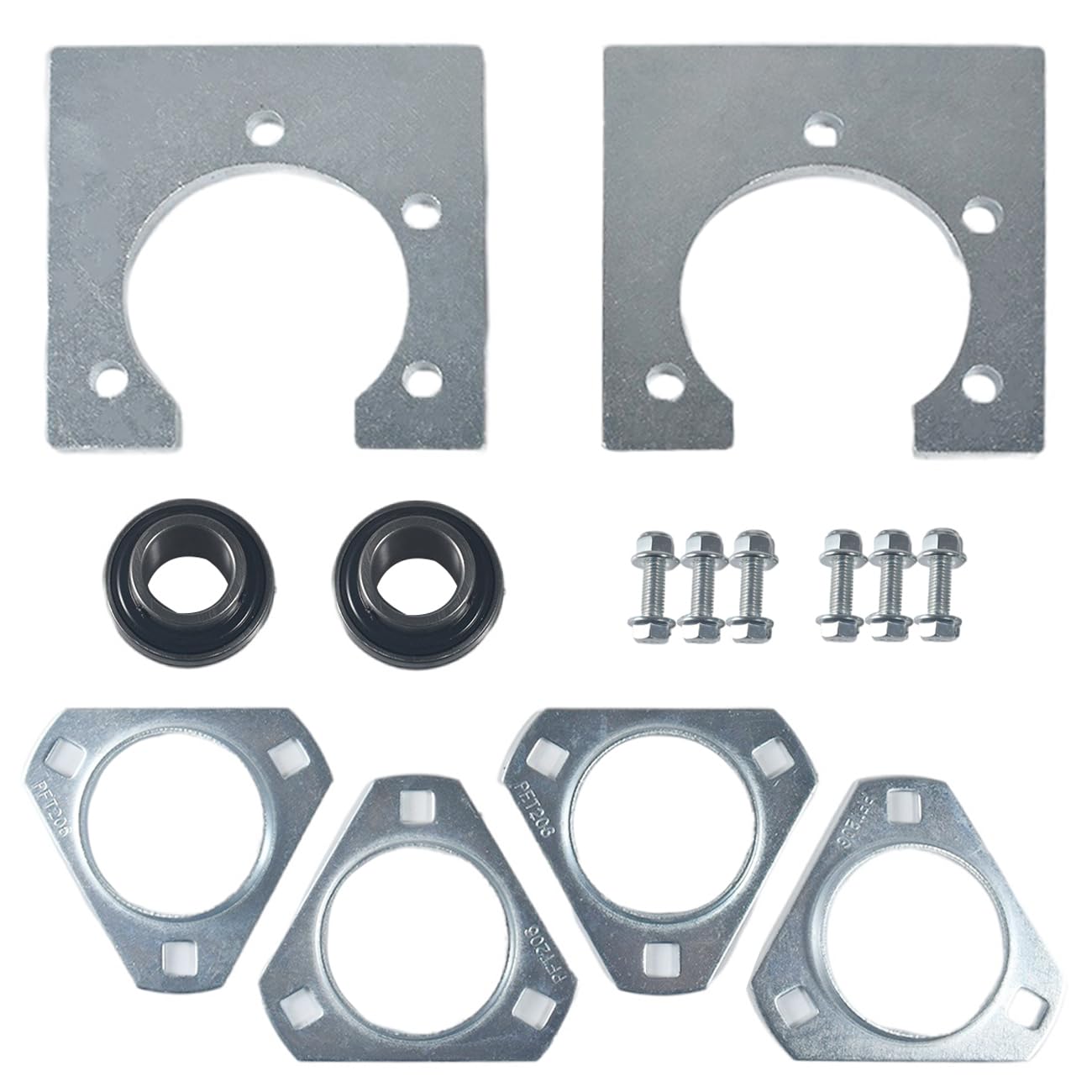 Go-Kart Live Axle Bearing Kit, 1' Bearing Kit (3-Hole) Kit Fit Go Karts Mini Bikes Trikes Off Road Atv