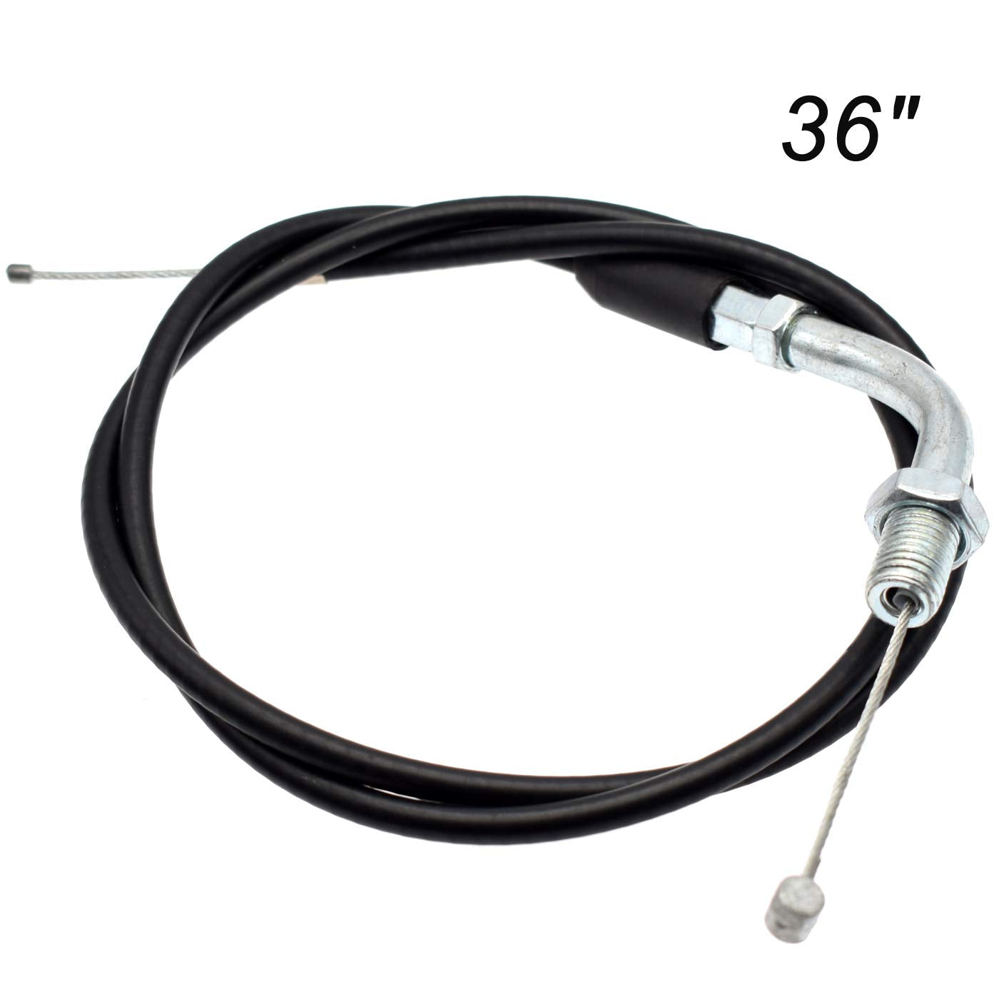 Riyitauto Twist Throttle & 36" Cable Handle Grip Kill Switch Set for 7/8" 22mm Handlebar - Black, RYT035_a, for 49cc