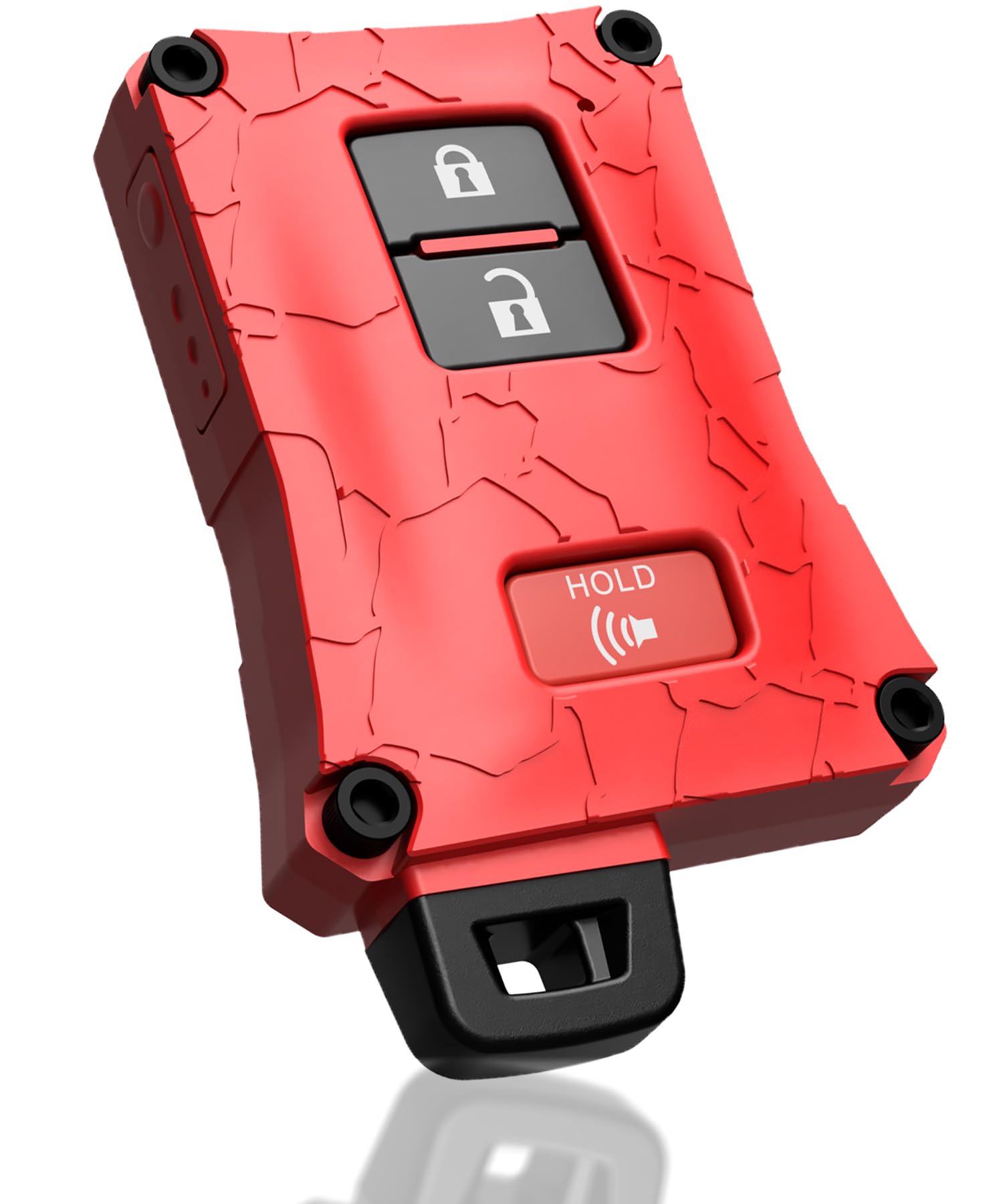 Tacoma Accessories Key Fob Case Cover Upgrade- For Toyota Tacoma 16-23 3Rd Gen - Tundra And 4Runner 20-21 3Rd Gen Accessories - Fits Keyless Remote Check Fitment Usa Made (Red, Black Screws)