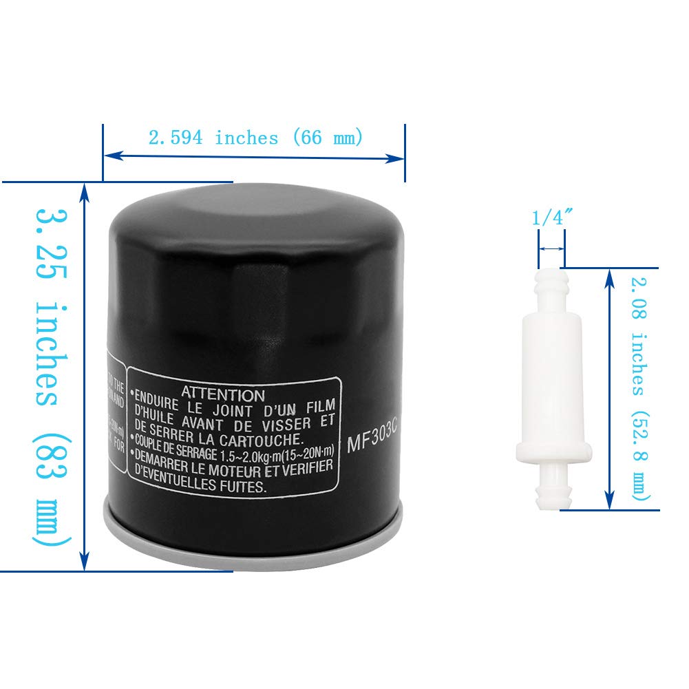 Air Filter 7080595 Oil Filter 2520799 3084963 Fuel Filter 2530009 Cleaner Replacement for Polaris Sportsman 335 400 450 500 Magn