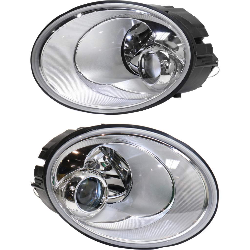 CarLights360 For Volkswagen Beetle Headlight Assembly 2006 07 08 09 2010 Pair Driver and Passenger Side For VW2518109 | VW251910