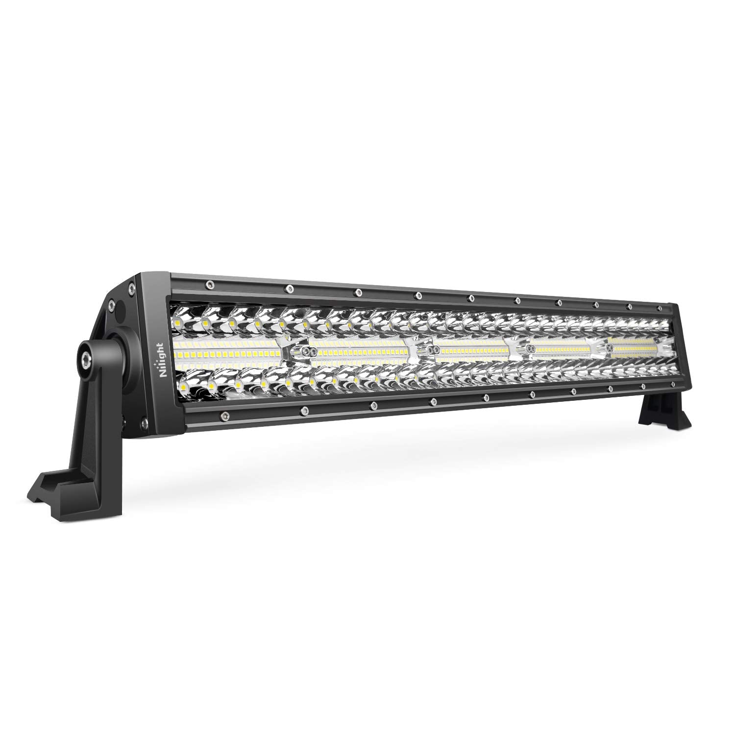Nilight 18040C-A 22 Inch 480W Triple Row Flood Spot Combo Bar Driving Led Off Road Lights Suv Ute Atv Truck 4X4 Boat