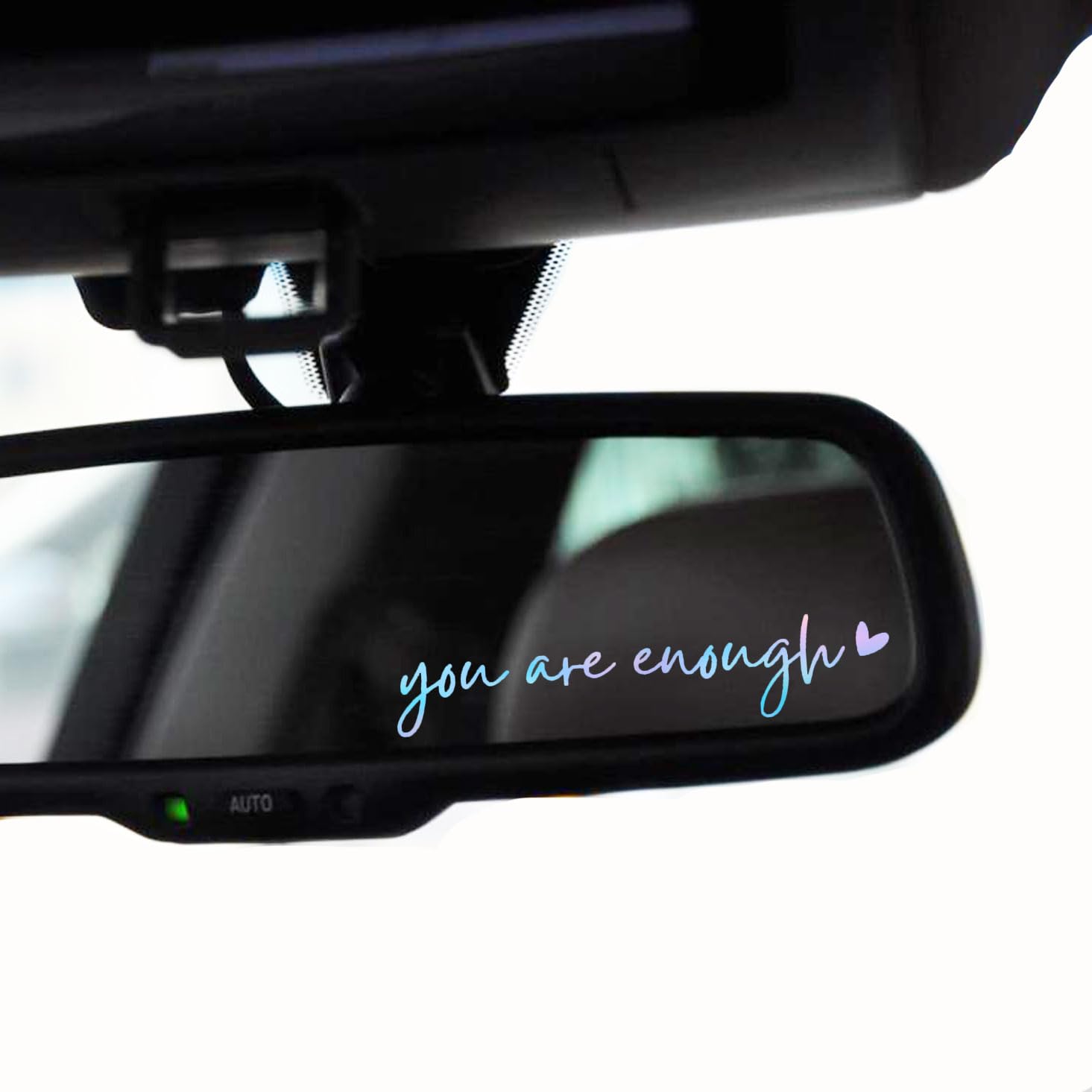 2 X You Are Enough Rearview Mirror Decal Water Bottle Stickers Affirmation Reminder Sticker Laptop Bumper Sticker Tumbler Vinyl