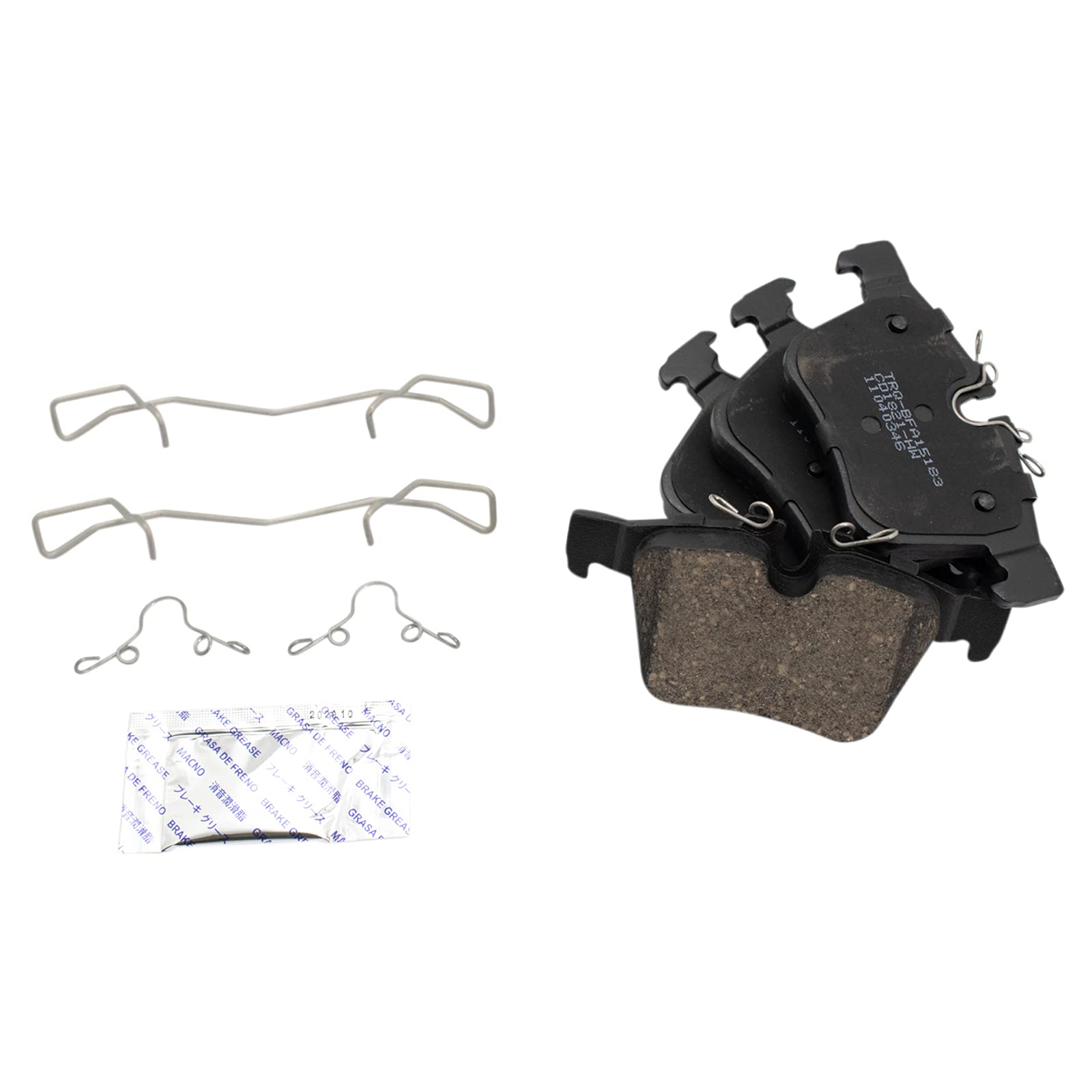 Trq Rear Brake Pad & Rotor Kit Brake Pads Brake Rotor Ceramic Compatible With 2018-2019 Jaguar E-Pace 2015-2019 Land Rover Disco
