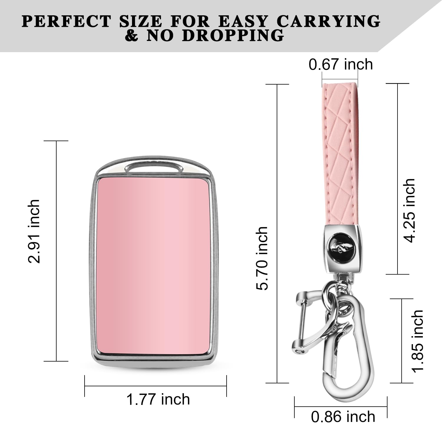 QBUC for Mazda Key Fob Cover Case with Keychain for 2019-2023 Mazda 3 6, Mazda 3 Hatchback, 2020-2023 Mazda CX-5, CX-9, CX-30 (P