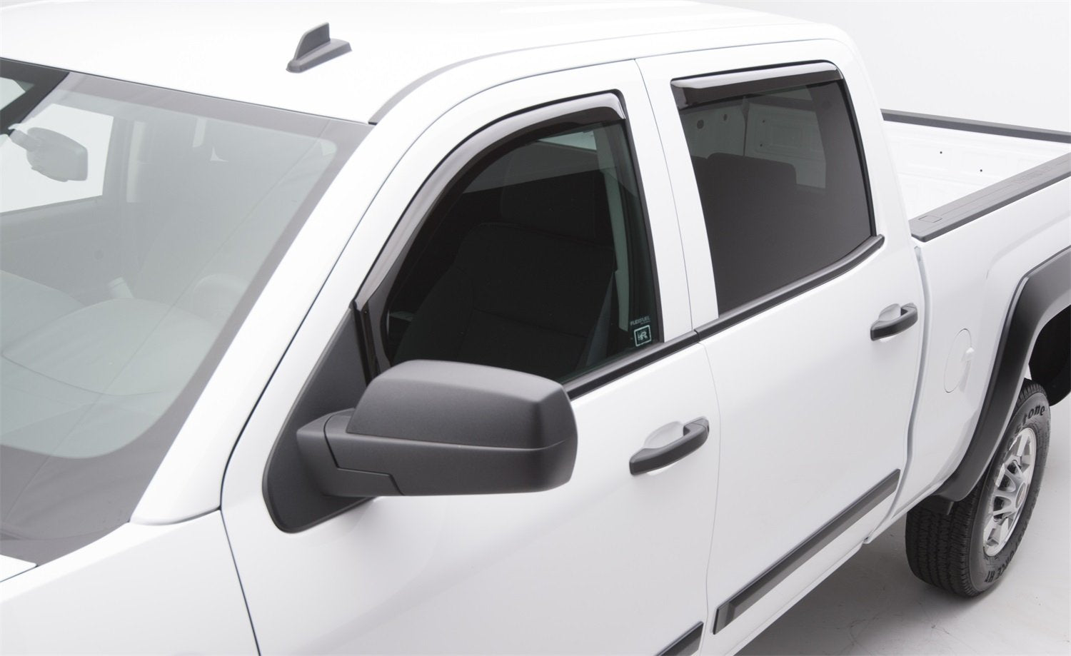 Egr 571771 In Channel Window Visors Front And Rear Set Dark Smoke Finish Compatible With Select Chevrolet And Gmc Models