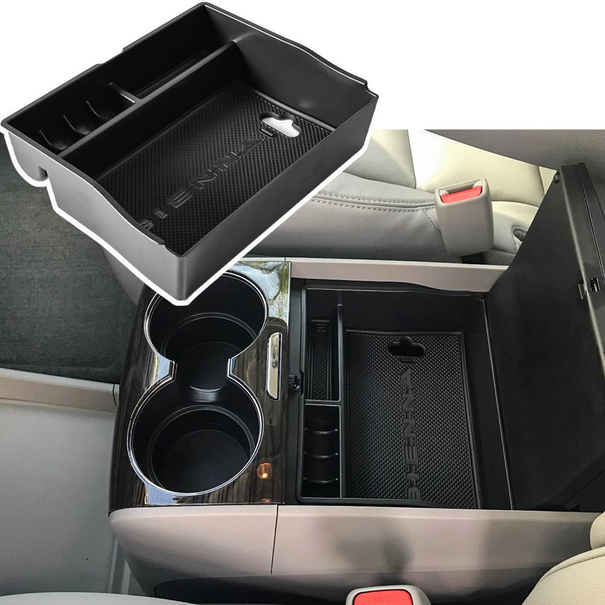 EDBETOS Center Console Organizer Tray Compatible with Sienna Accessories 2011-2015 2016 2017 2018 2019 2020 Secondary Armrest St