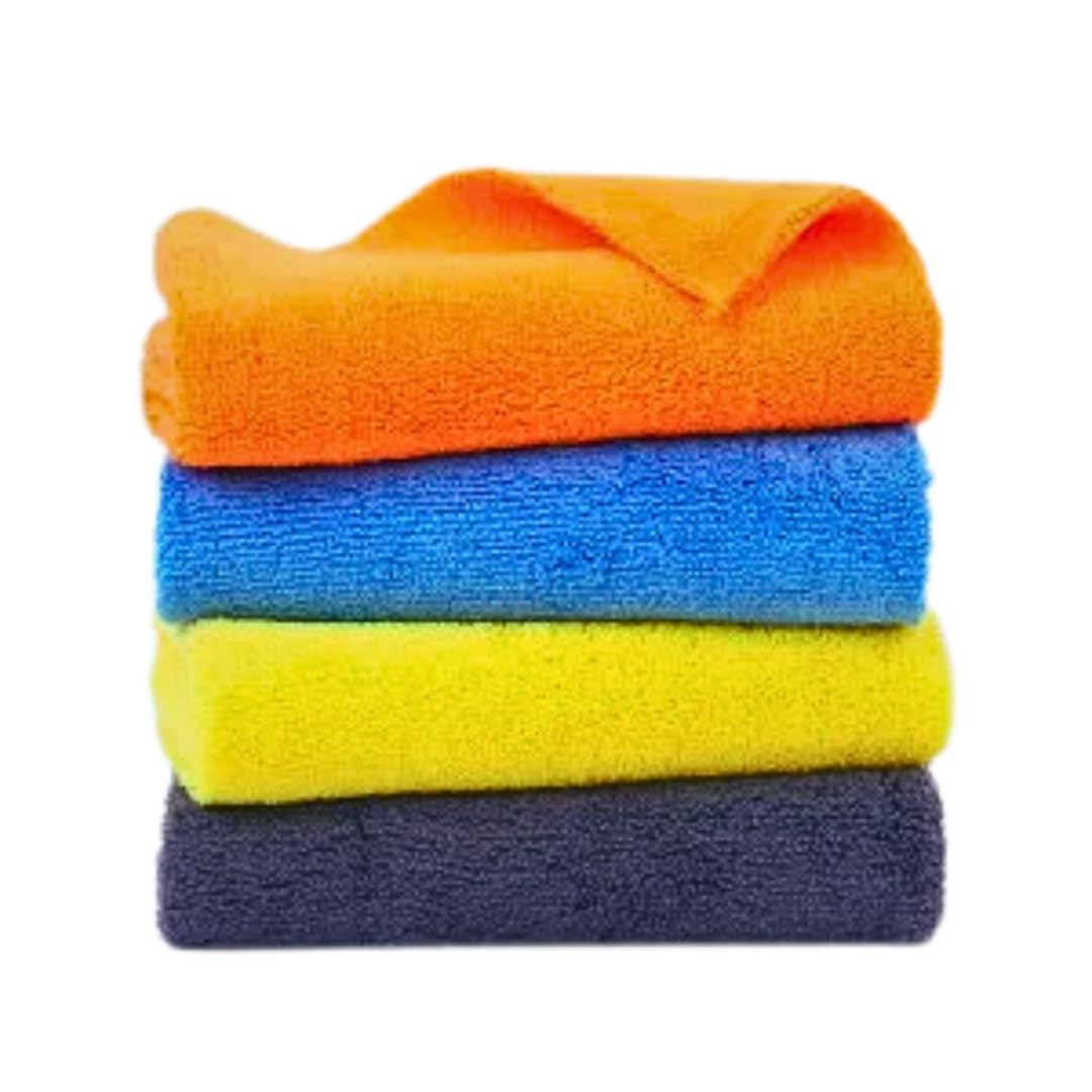 Microshine Microfiber Car Cleaning Cloths  400 GSM,LongShort Pile, Super Absorbent, Edgeless Design for Auto Detailing, Quickl