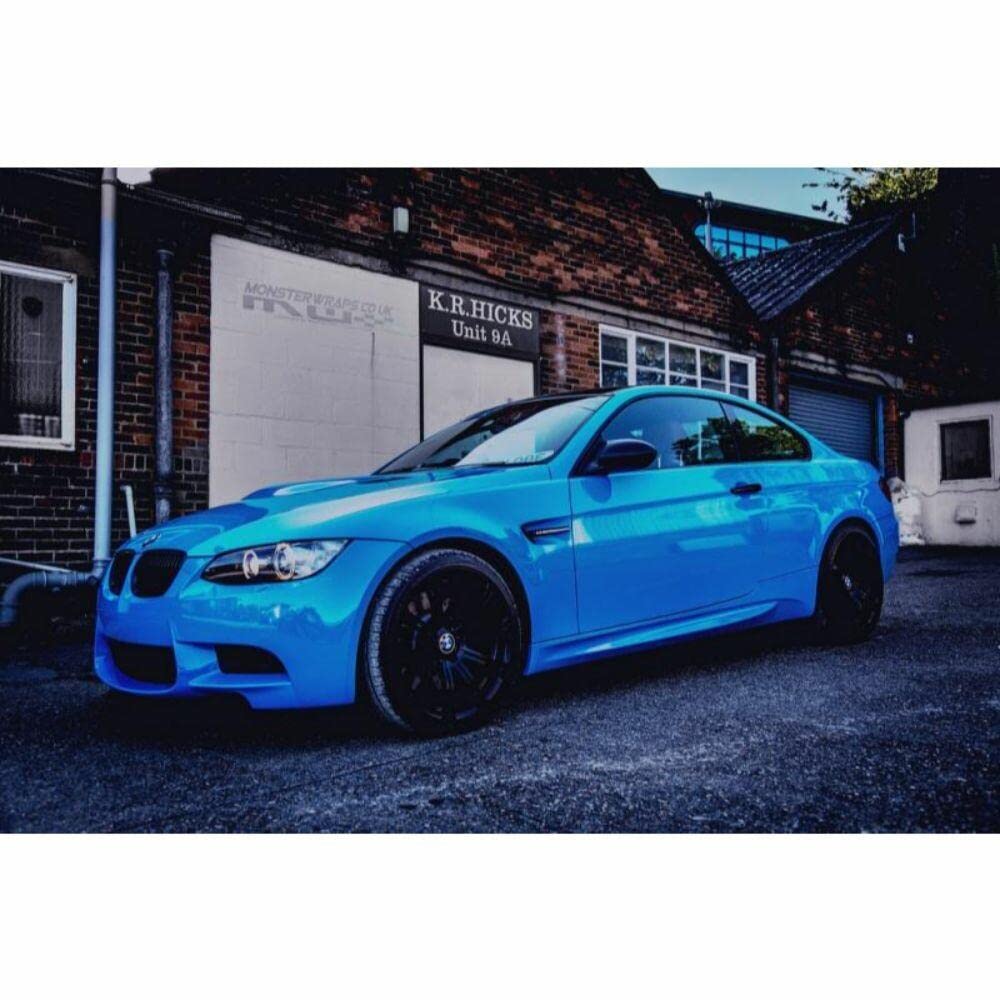 3M Car Wrap Vinyl Film G77, Gloss Sky Blue, 5ft x 2ft (10 Sq/ft), Durable Vinyl