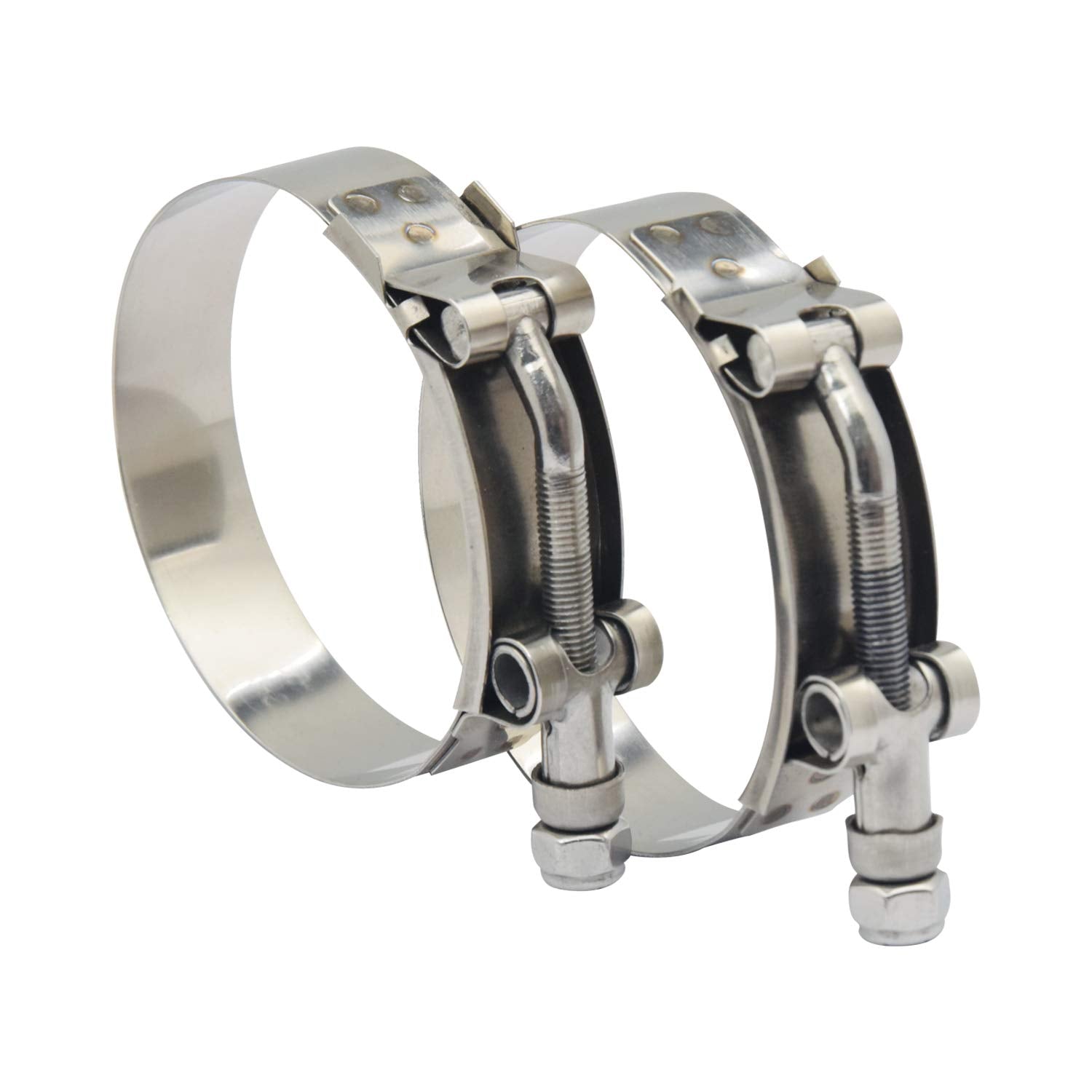 Roadformer 3.5'' T-Bolt Hose Clamp - Clamp Range 95Mm - 103Mm For 3.5'' Hose Id, Stainless Steel Bolt, Stainless Steel Band Floa