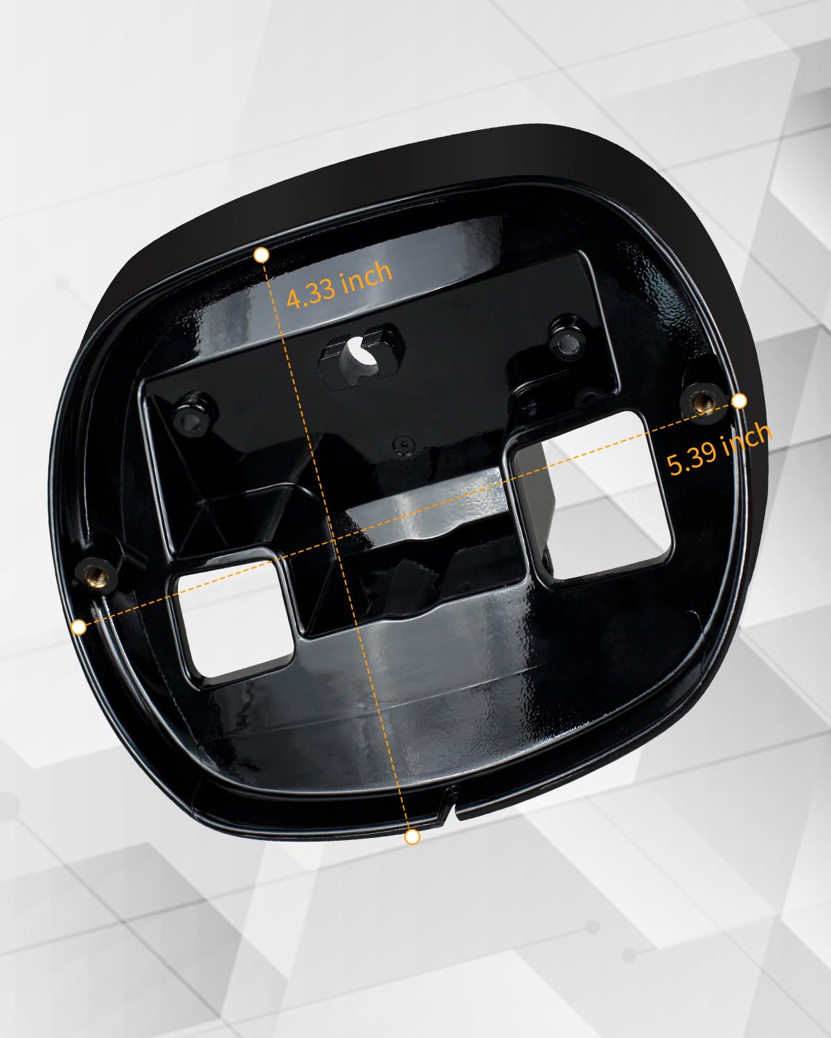 QUASCO Black Tail Light Base Plate for Harley Sportster, Dyna, Road King, Electra Glide, Heritage Softail, Replacement for 68296-99A