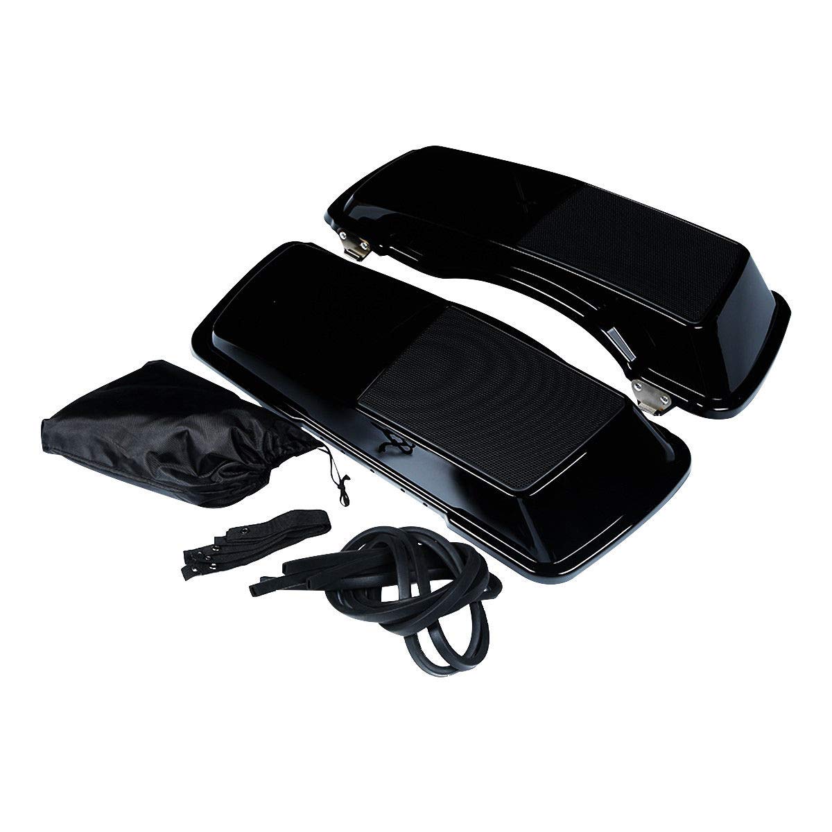 Xmt-Moto Saddlebag Lids W/6 X 9 Inch Speaker Grilles Fit For 1993-2013 Harley Davidson Touring Road Street Glide Hard Saddlebags
