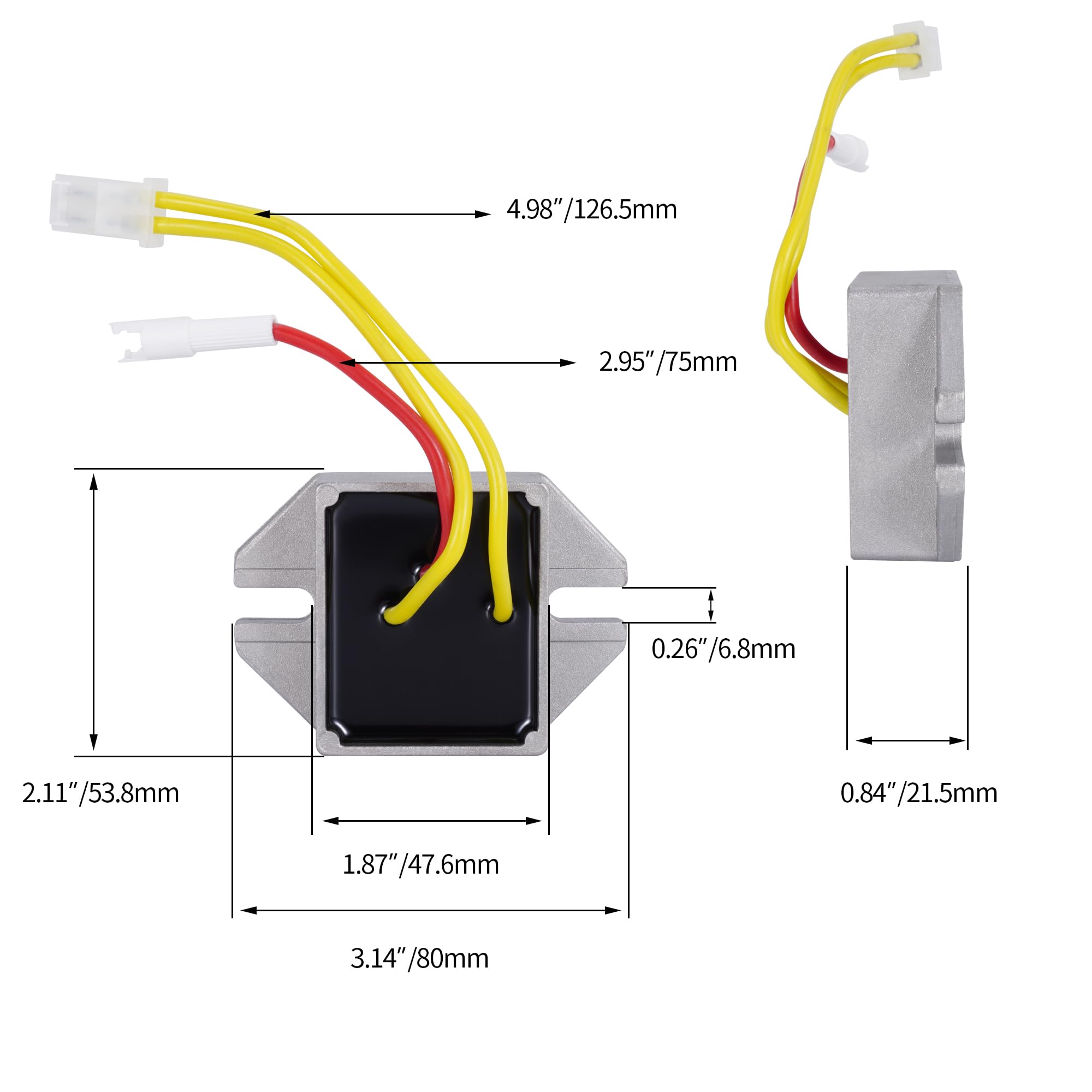 Ruhuo Voltage Regulator 12V 393374 394890 691185 845907 797375 Rectifier Compatible With John Lawn Mower Tractor Fgt235E Gt235E