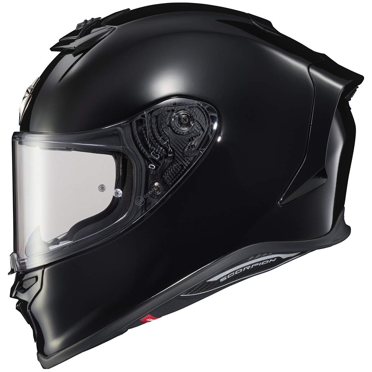 ScorpionEXO R1 Air Full Face Motorcycle Helmet with Pinlock Shield and Bluetooth Ready Speaker Pockets DOT ECE Solid (Gloss Blac