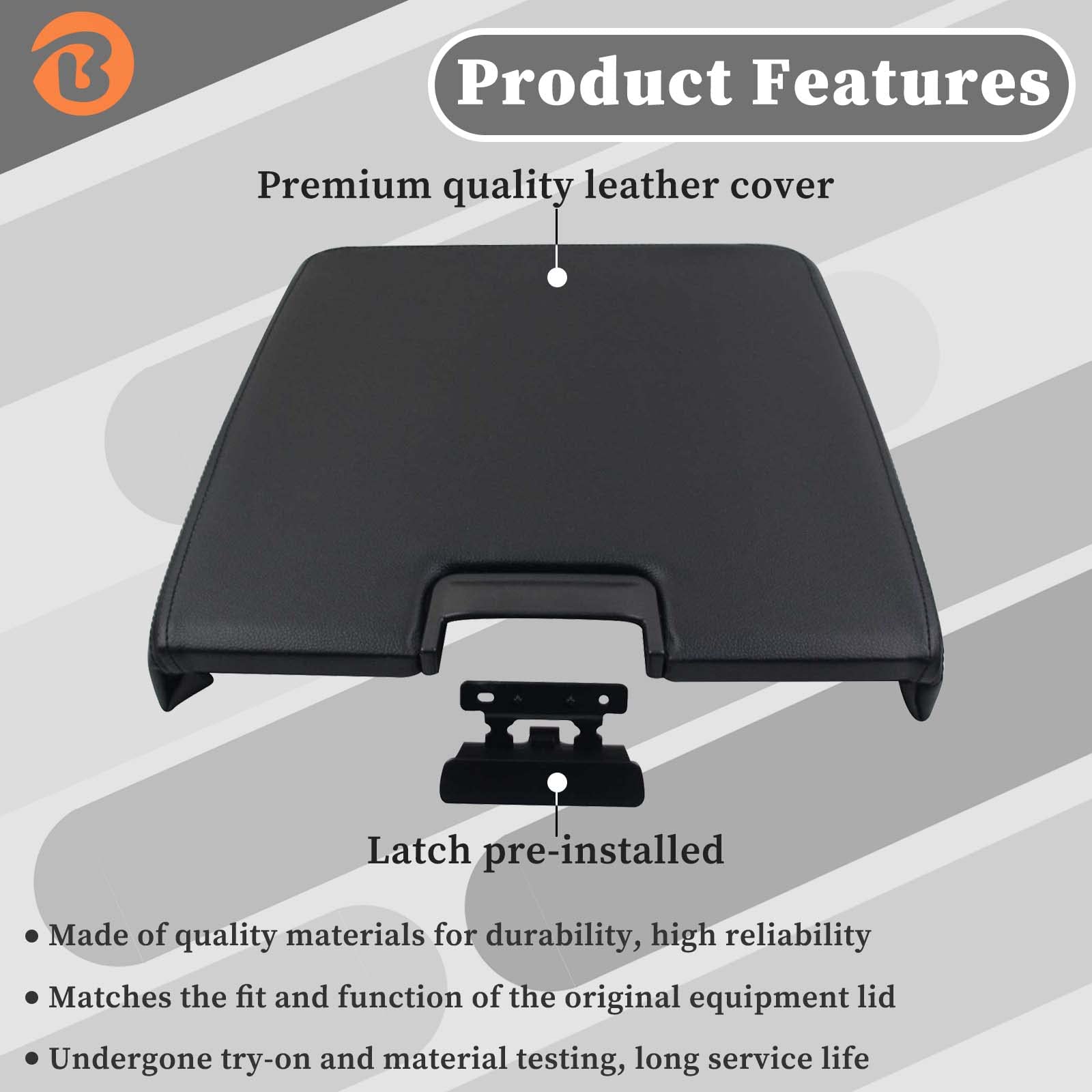 Bicos Center Console Lid Kit - Replaces 20864154, 20864151, 20864153, 924-835, Compatible With Chevy, Avalanche, Silverado, Suburban, Tahoe, Gmc, Sierra, Yukon