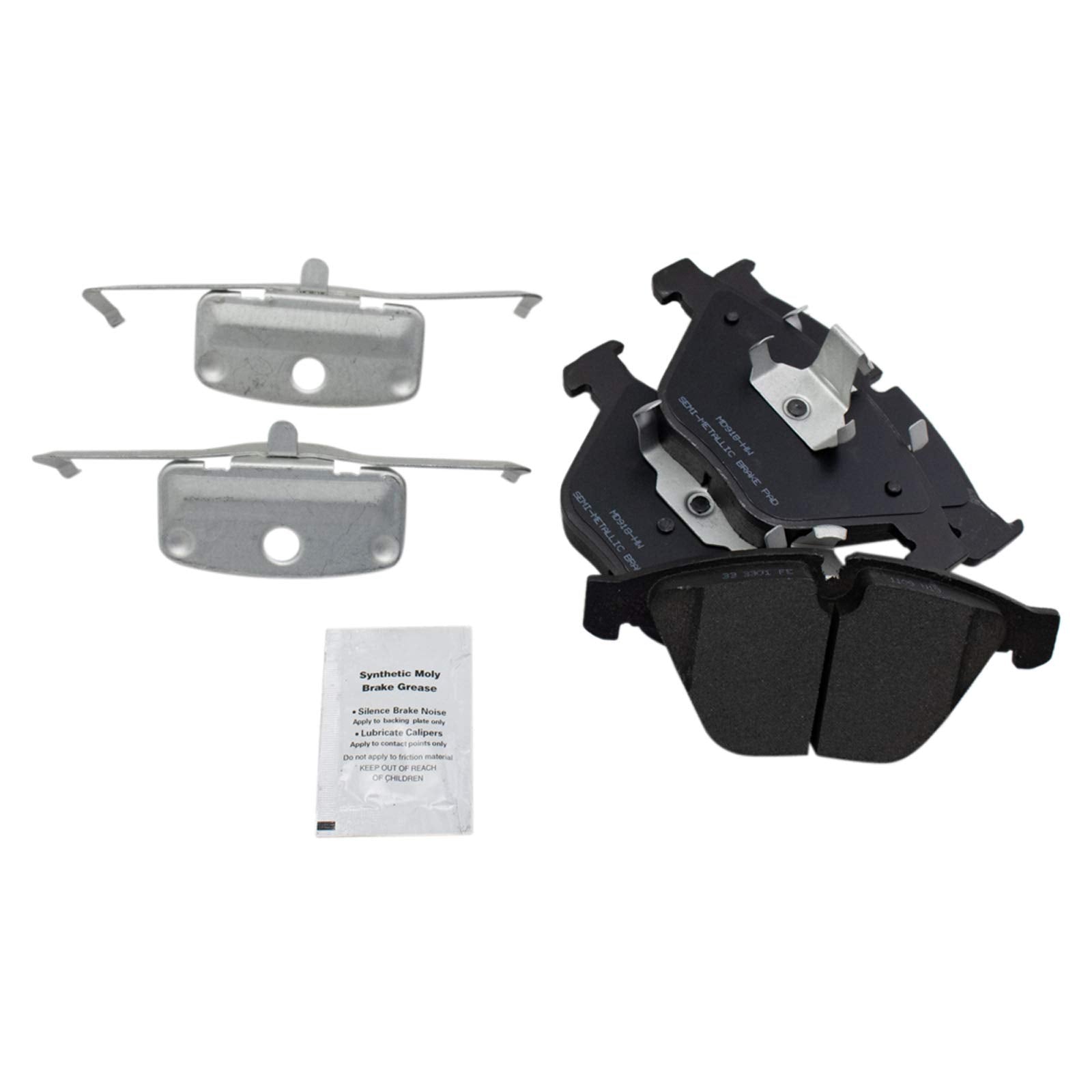 Trq Front Brake Pad & Rotor Kit Brake Pads Brake Rotor Semi-Metallic Compatible With 2007 Bmw 328I 328Xi