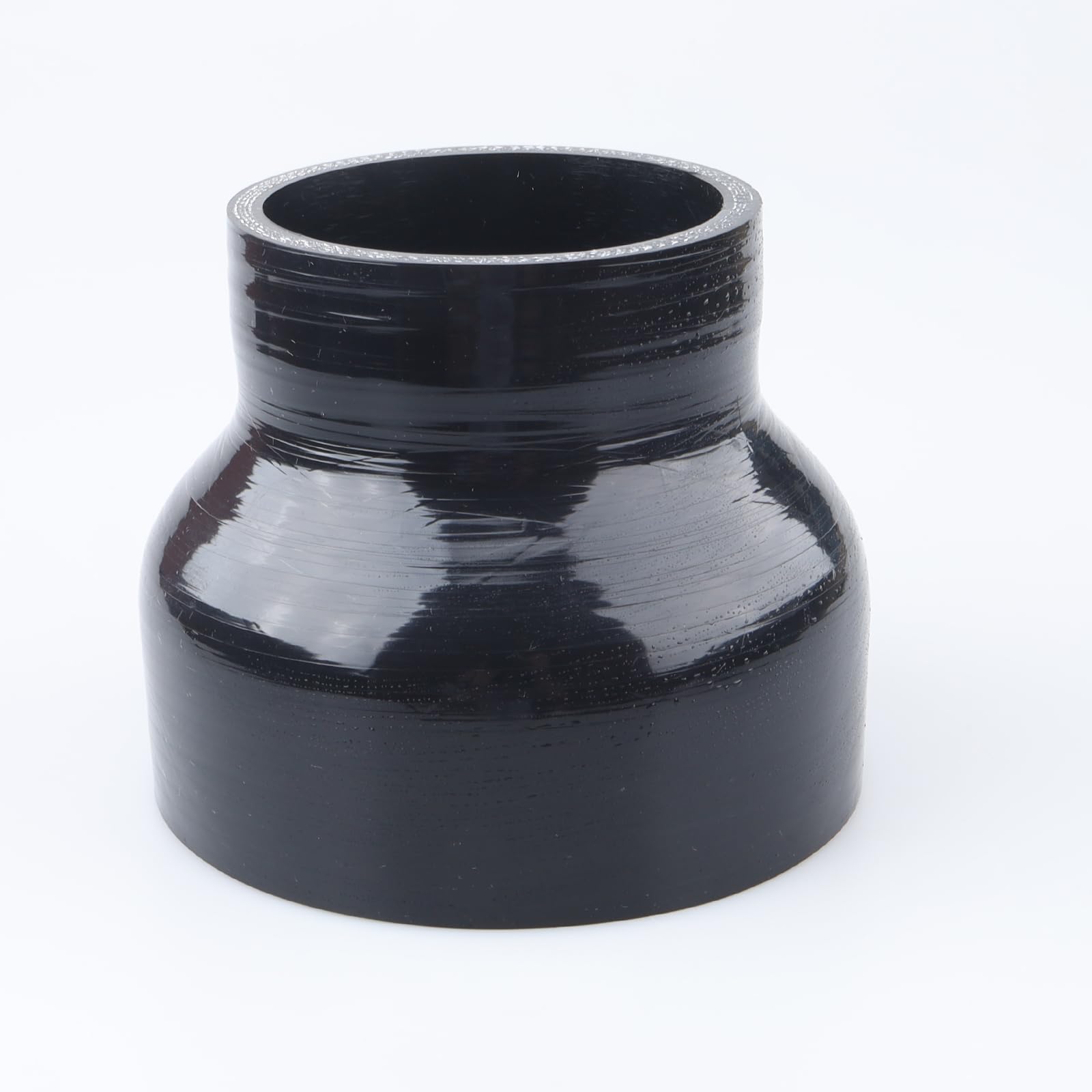 AC PERFORMANCE Silicone Hose Straight Reducer, ID 4.5" to 3", Black, 4-Ply Reinforced, 3" Length