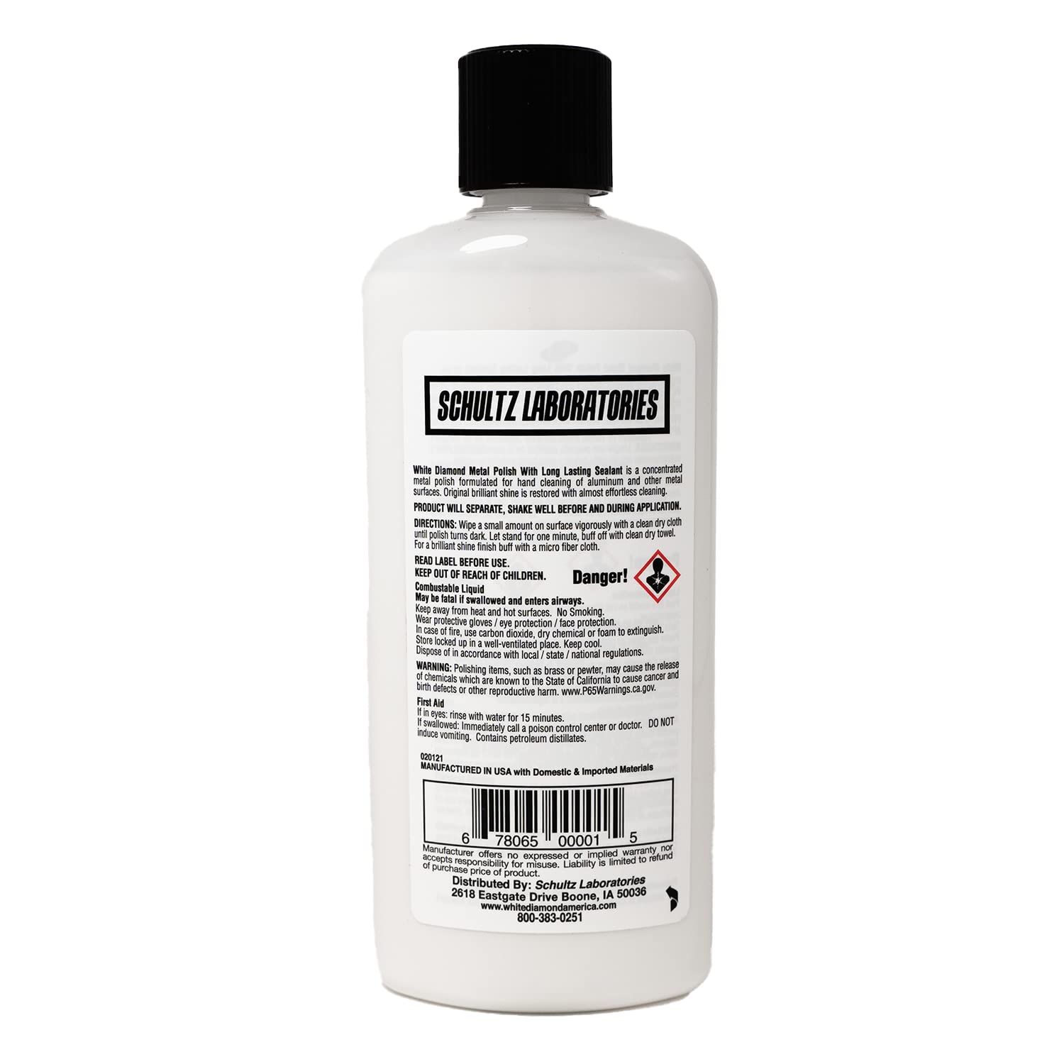 Schultz Laboratories Metal Polish - Cleaner & Protectant, 12 fl oz, Long Lasting Sealant, Removes Oxidation from Aluminum, Brass & Chrome