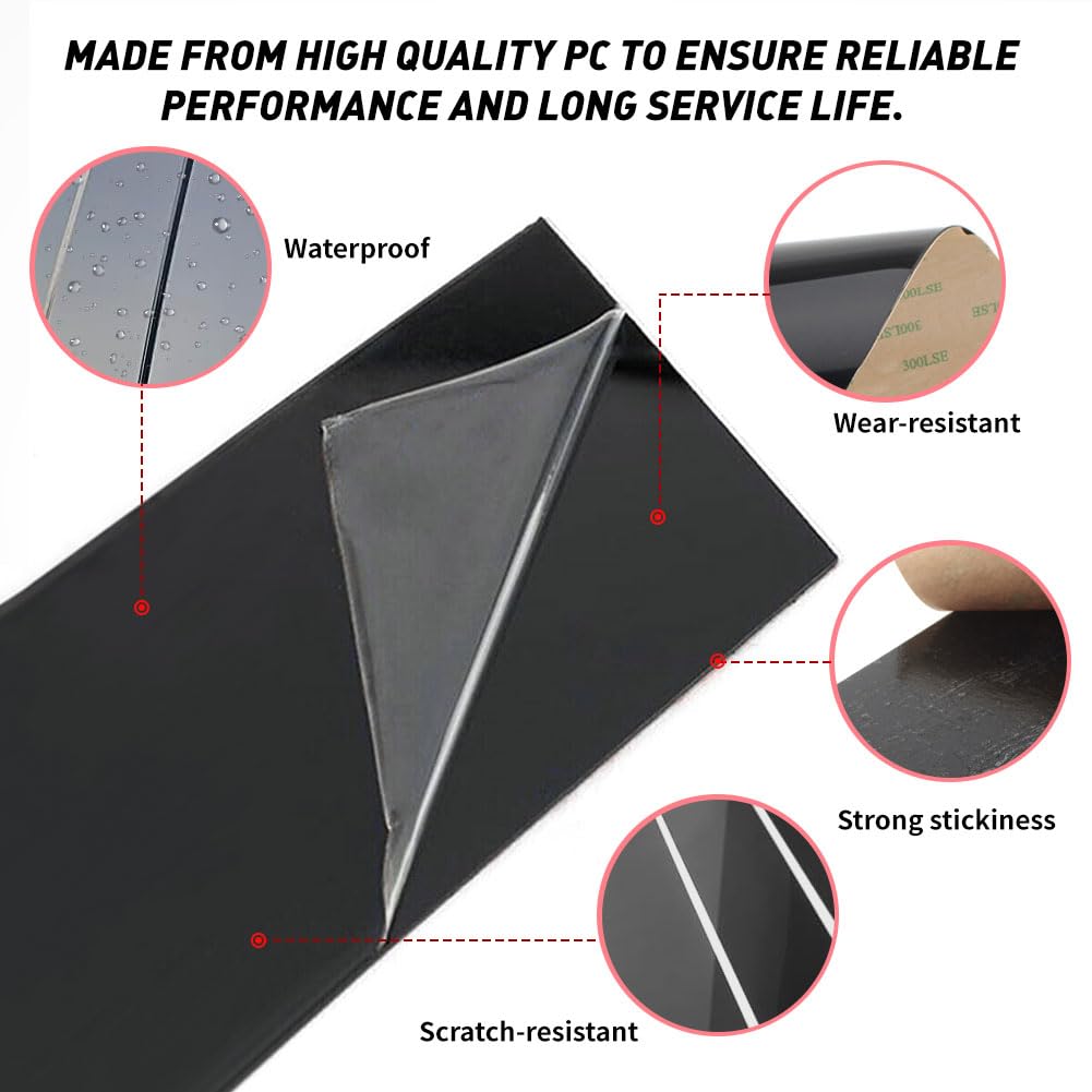 Three T Auto Side Door Window Pillar Posts Cover Trim, Polycarbonate, for Chevrolet Malibu 2016-2023