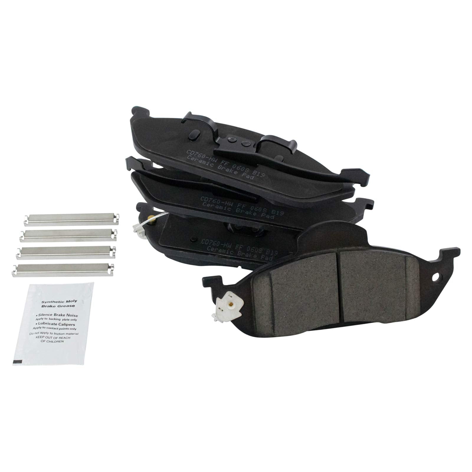 TRQ Front Brake Pads Ceramic Compatible with 1998-2003 Mercedes-Benz ML320 2003-2005 ML350 1999 ML430