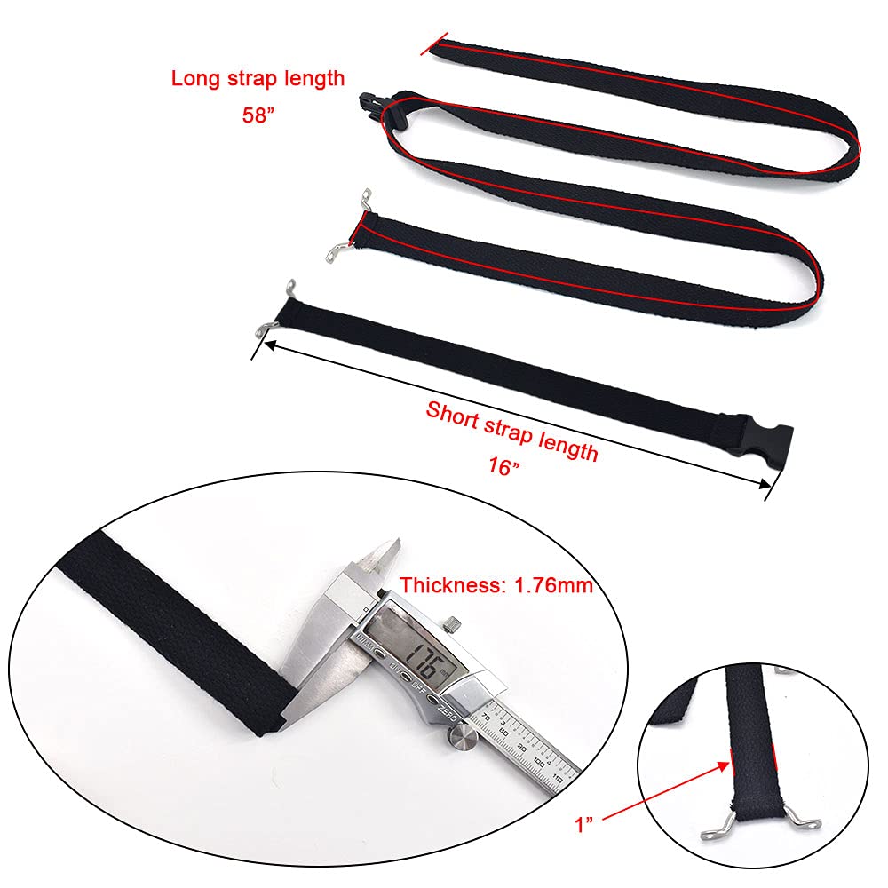 scottchen PRO RV TV Straps - 74" Anti-Tip Safety Tie Down, 2PCS, Black, Cotton & Steel, Model FCBD-02 for Camper Trailers