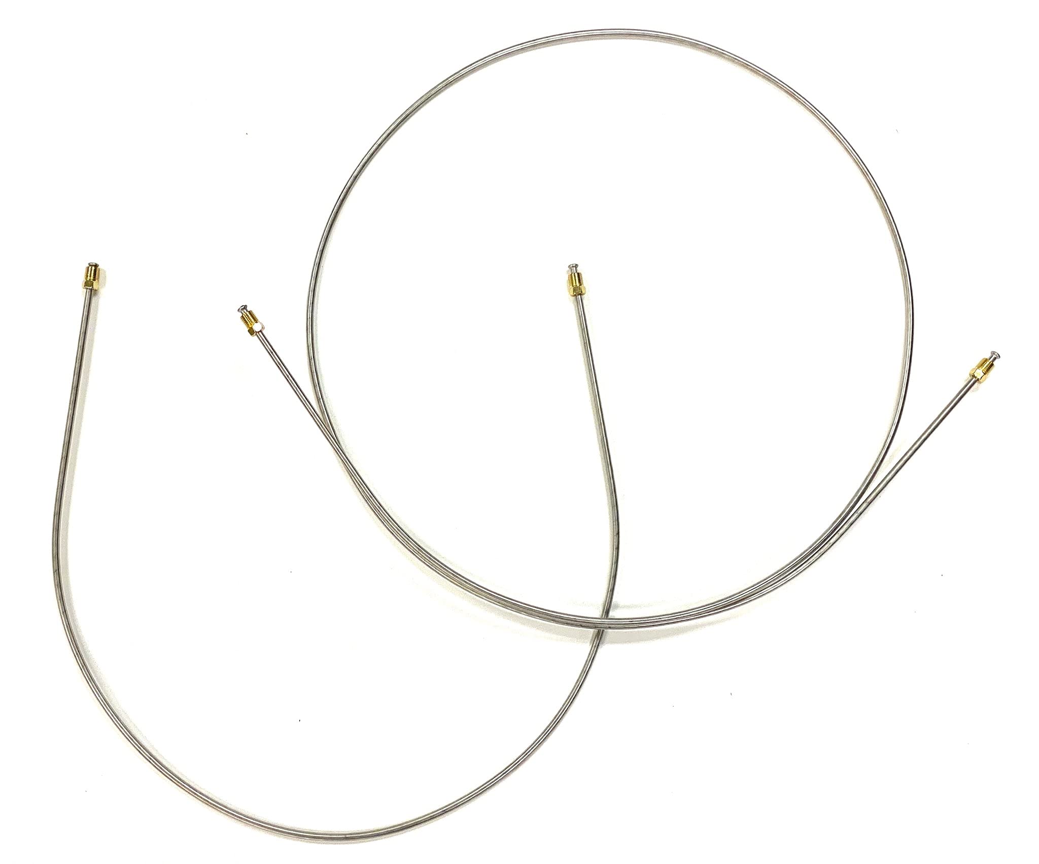 Stainless Steel Rear Axle Brake Line Pair. Cut To Length And Flared With Correct Fittings - Just Bend Them Into Place The Stop S