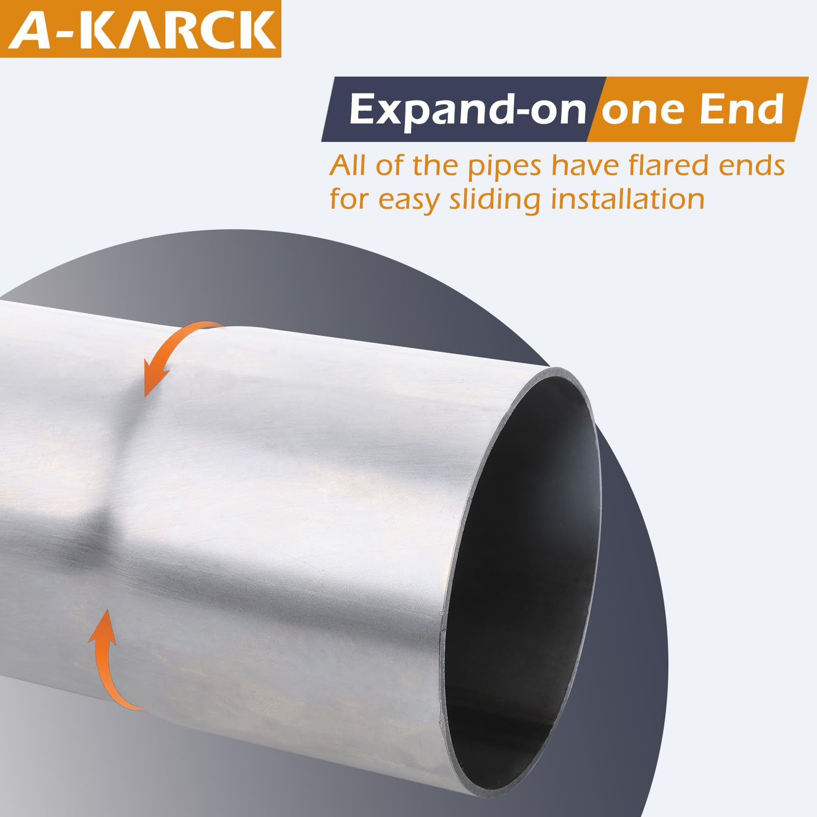 A-Karck Straight Exhaust Pipe 3'' Od, Mild Steel 30'' Long Mandrel Exhaust Tube, Custom Your Own Exhaust System