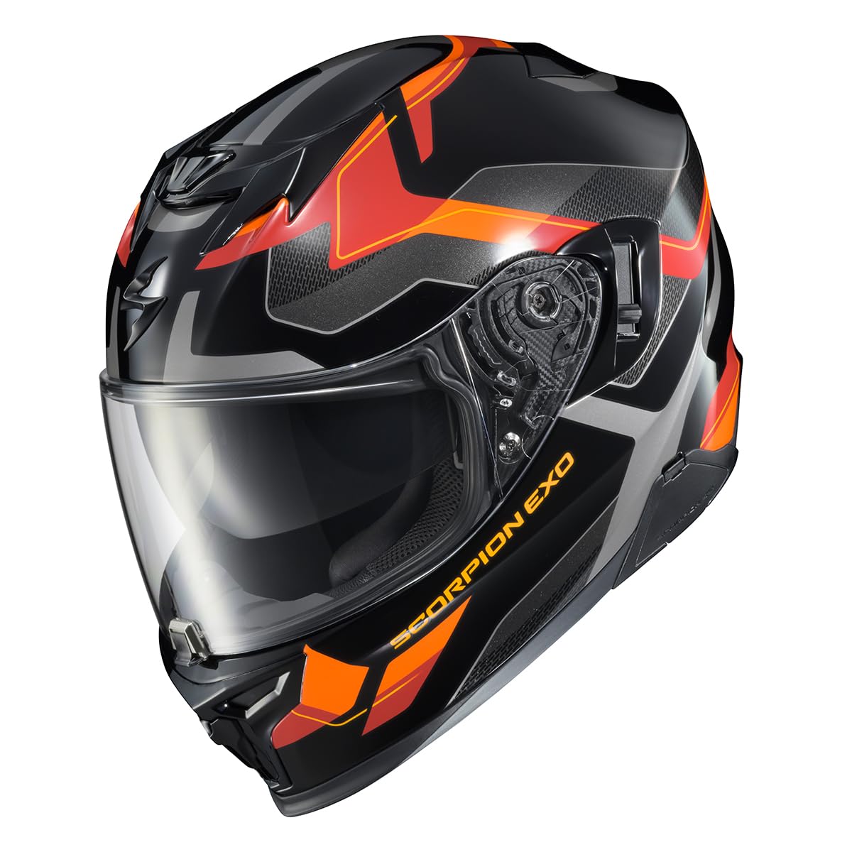 Scorpionexo T520 Full Face Dual Sport Motorcycle Helmet With Bluetooth Ready Speaker Pockets Dot Ece Approved Zuse (Orange - Sma