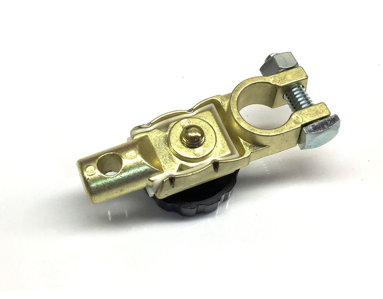 GAMA Electronics Top Post Battery Master Disconnect Switch, Brass, Black, Model BS200