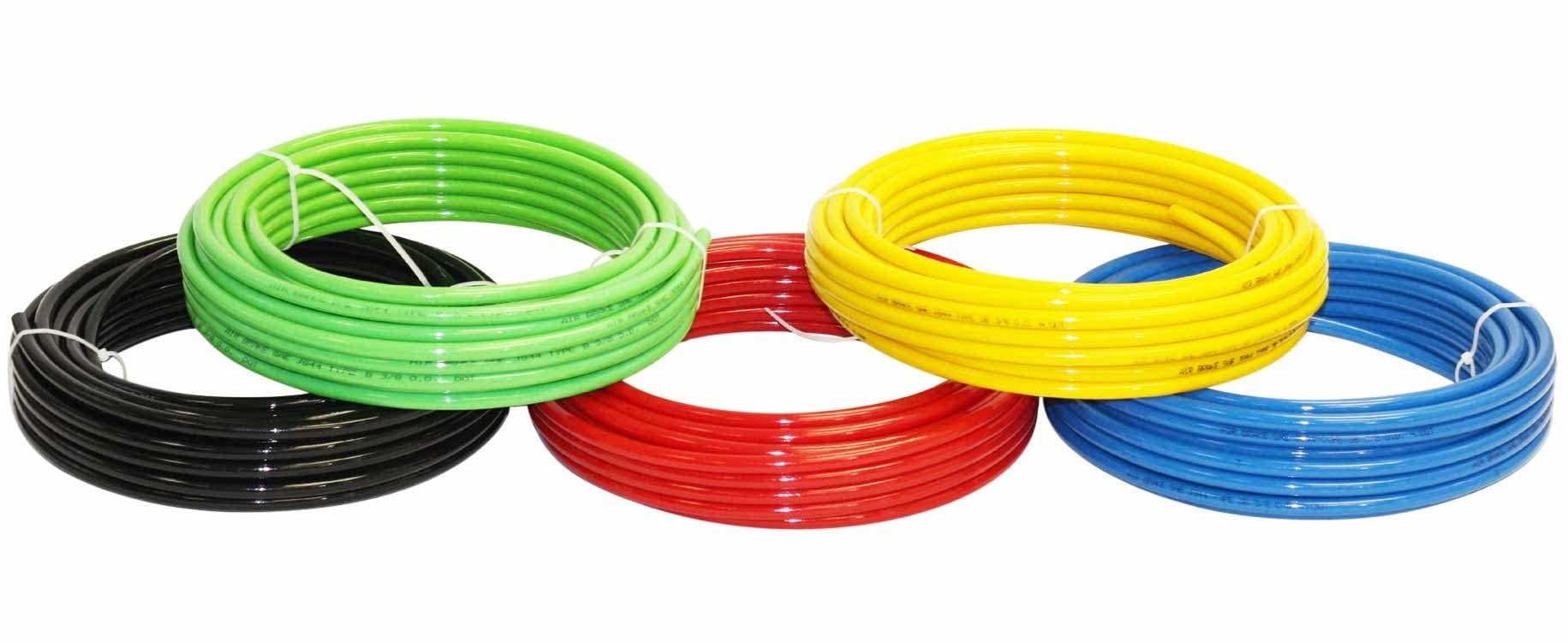 Mytee Products (2 Pack) 3/8'' Od X 100' Green Sae J844 Nylon Air Brake Tubing Dot Approved | Pneumatic Nylon Air Line Hose For A