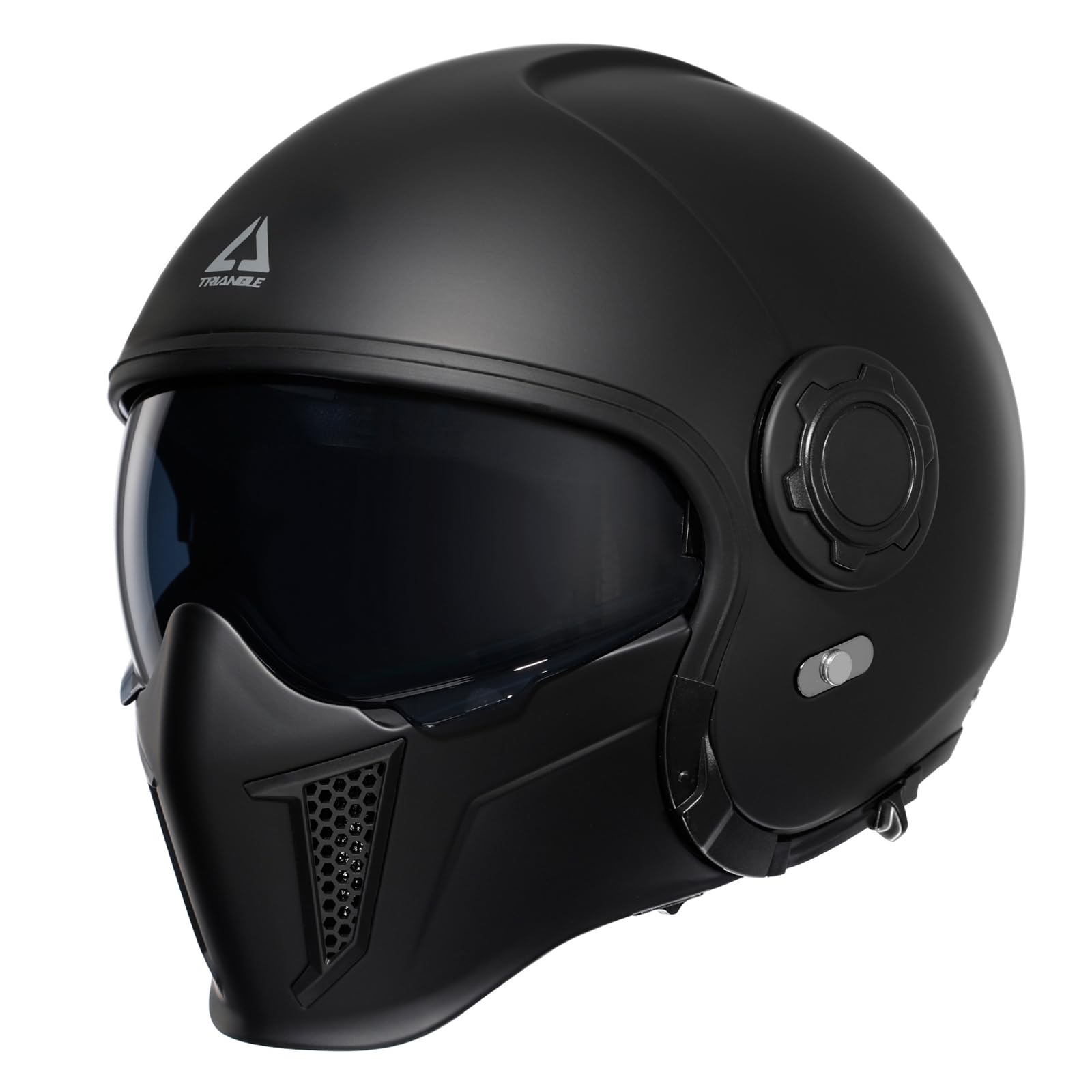 Triangle Full Face Motorcycle Helmets,Off-Road Motocross Helmet For Men & Women,Dual Visor With Internal Tinted Sunshield,Open F